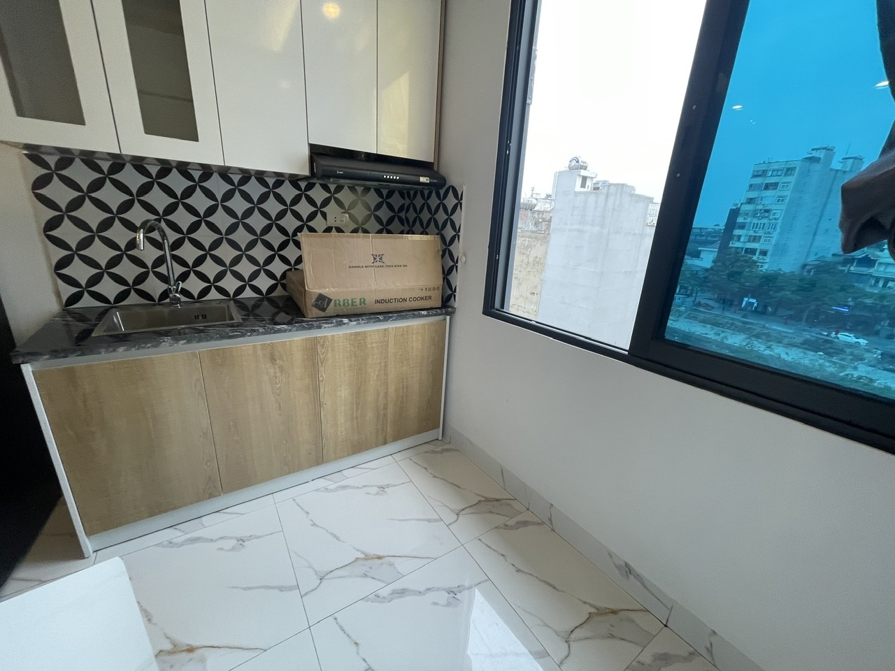 Phòng trọ Studio 25m2 tại Sunny Apartment Khương Đình - Thanh Xuân - Phòng bếp