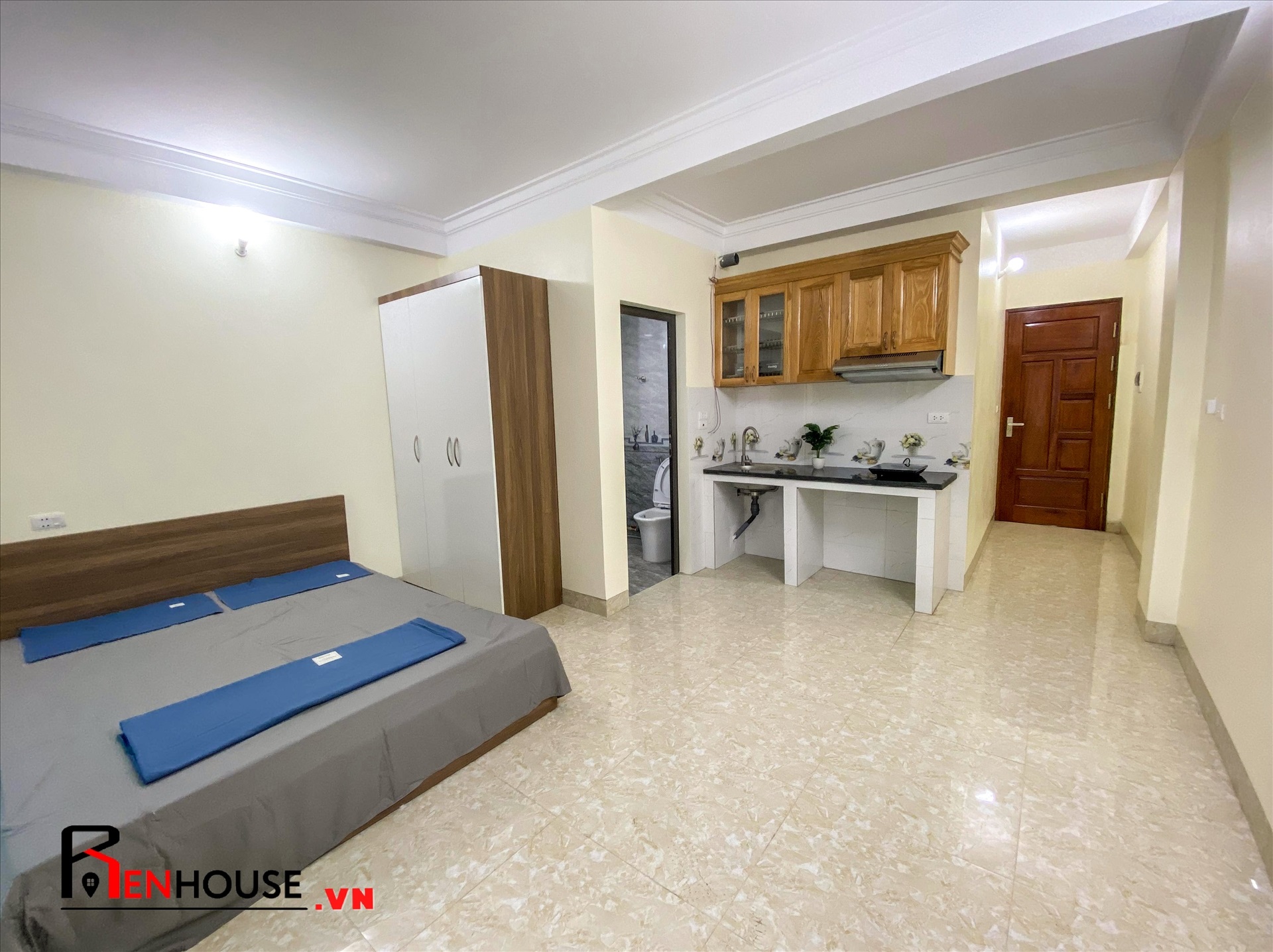 Phòng trọ Studio 30m2 tại RenHouse Yên Hòa - Cầu Giấy - Phòng bếp