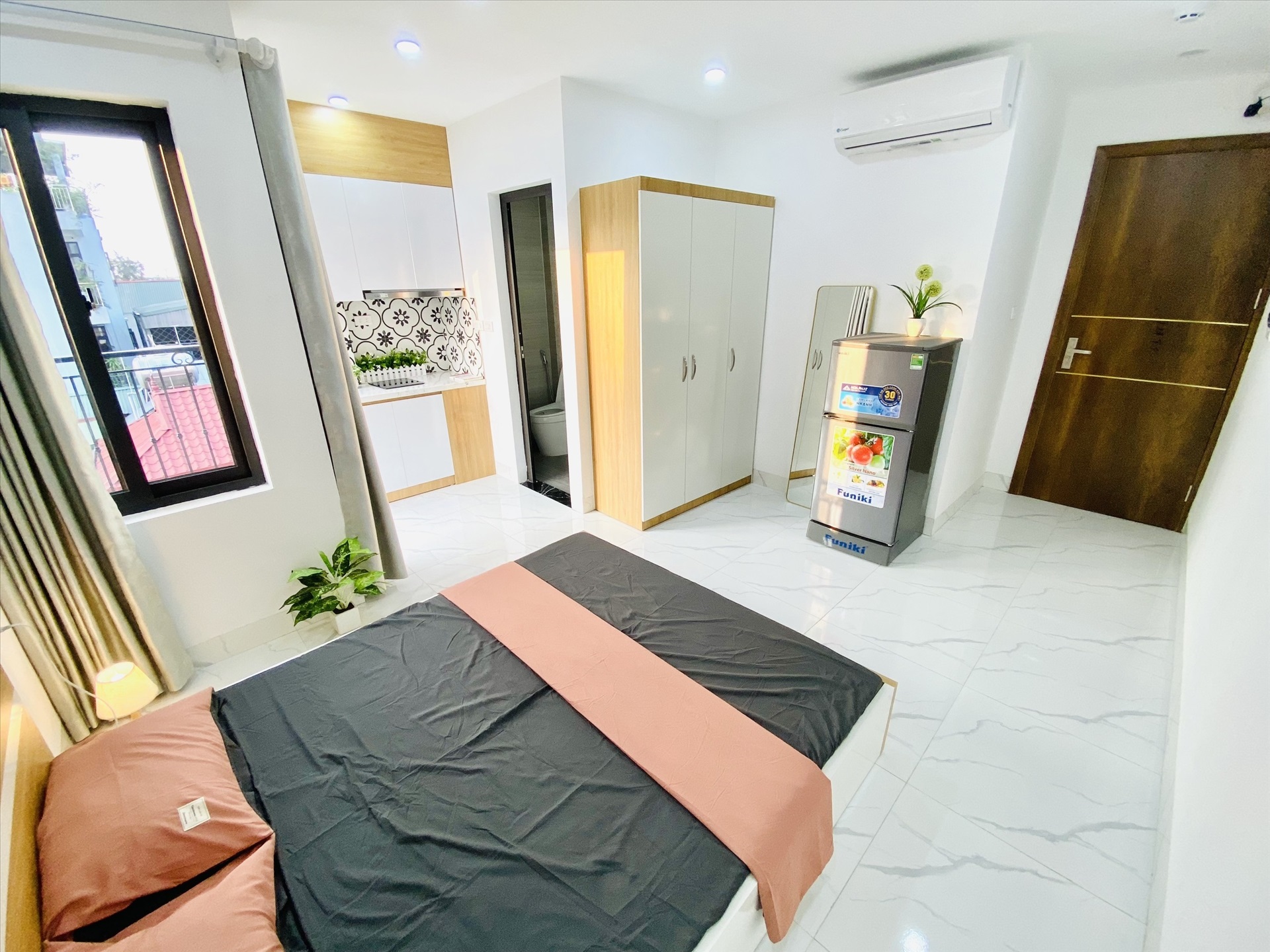 Phòng trọ Studio 20m2 tại Trường Thịnh Home Xuân Đỉnh -  Bắc Từ Liêm - Phòng ngủ