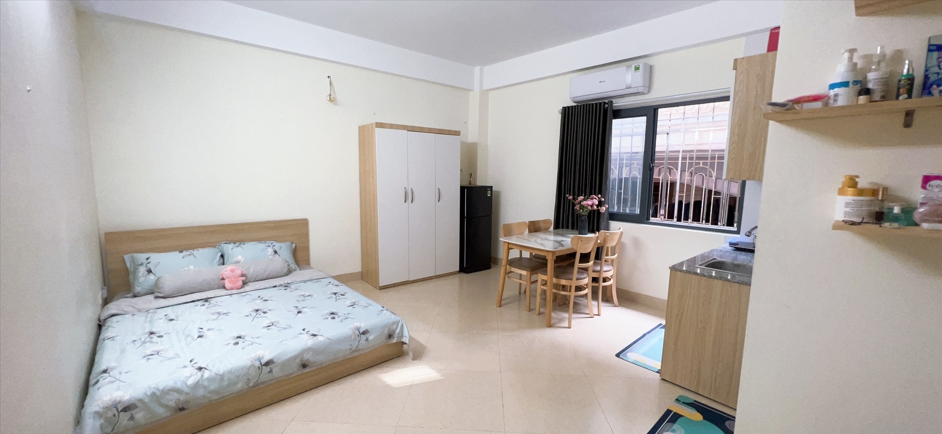 Phòng trọ Studio 28m2 tại QHOME Trần Duy Hưng - Cầu Giấy - Phòng ngủ