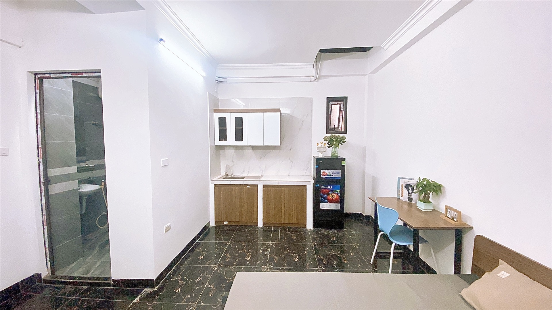 Phòng trọ Studio 22m2 tại QHOME Trung Kính - Cầu Giấy - Phòng bếp