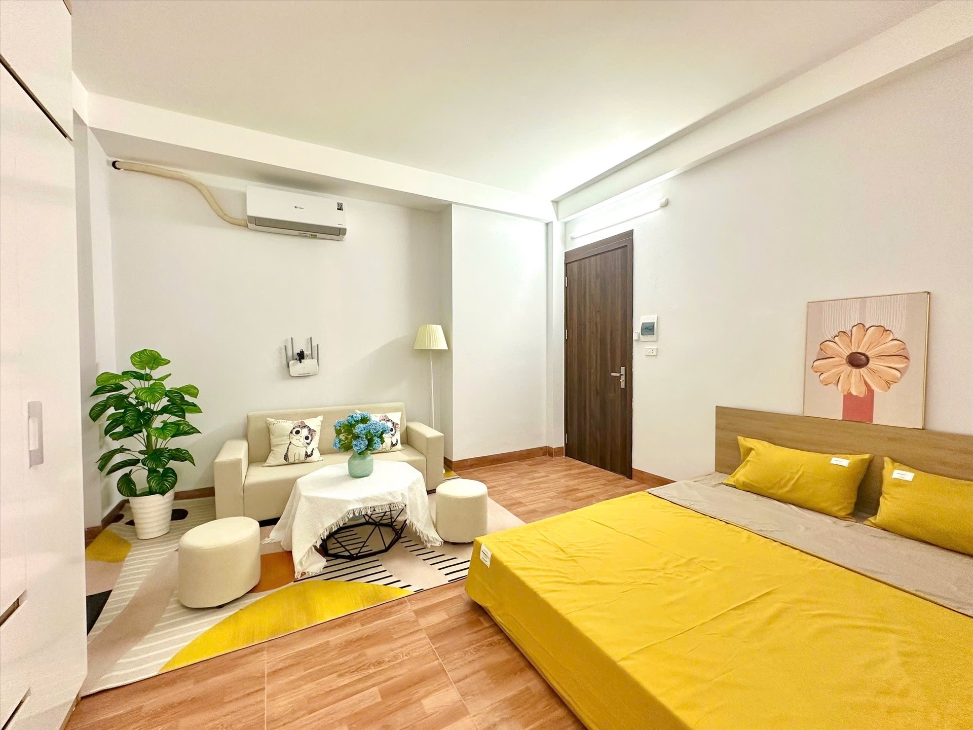 Phòng trọ Studio 30m2 tại Time House 9 Cổ Nhuế -  Bắc Từ Liêm - Phòng khách