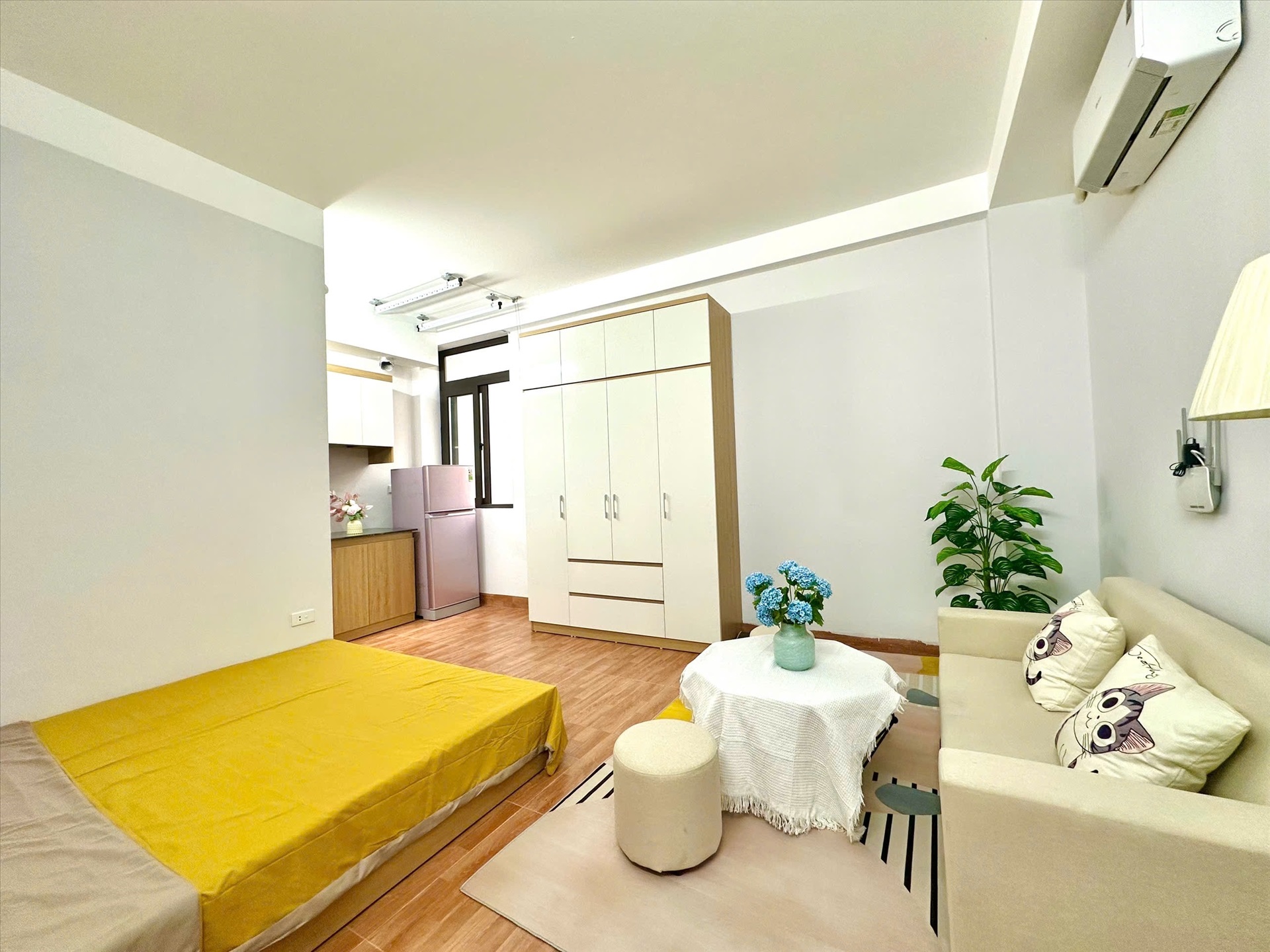 Phòng trọ Studio 30m2 tại Time House 9 Cổ Nhuế -  Bắc Từ Liêm - Phòng ngủ