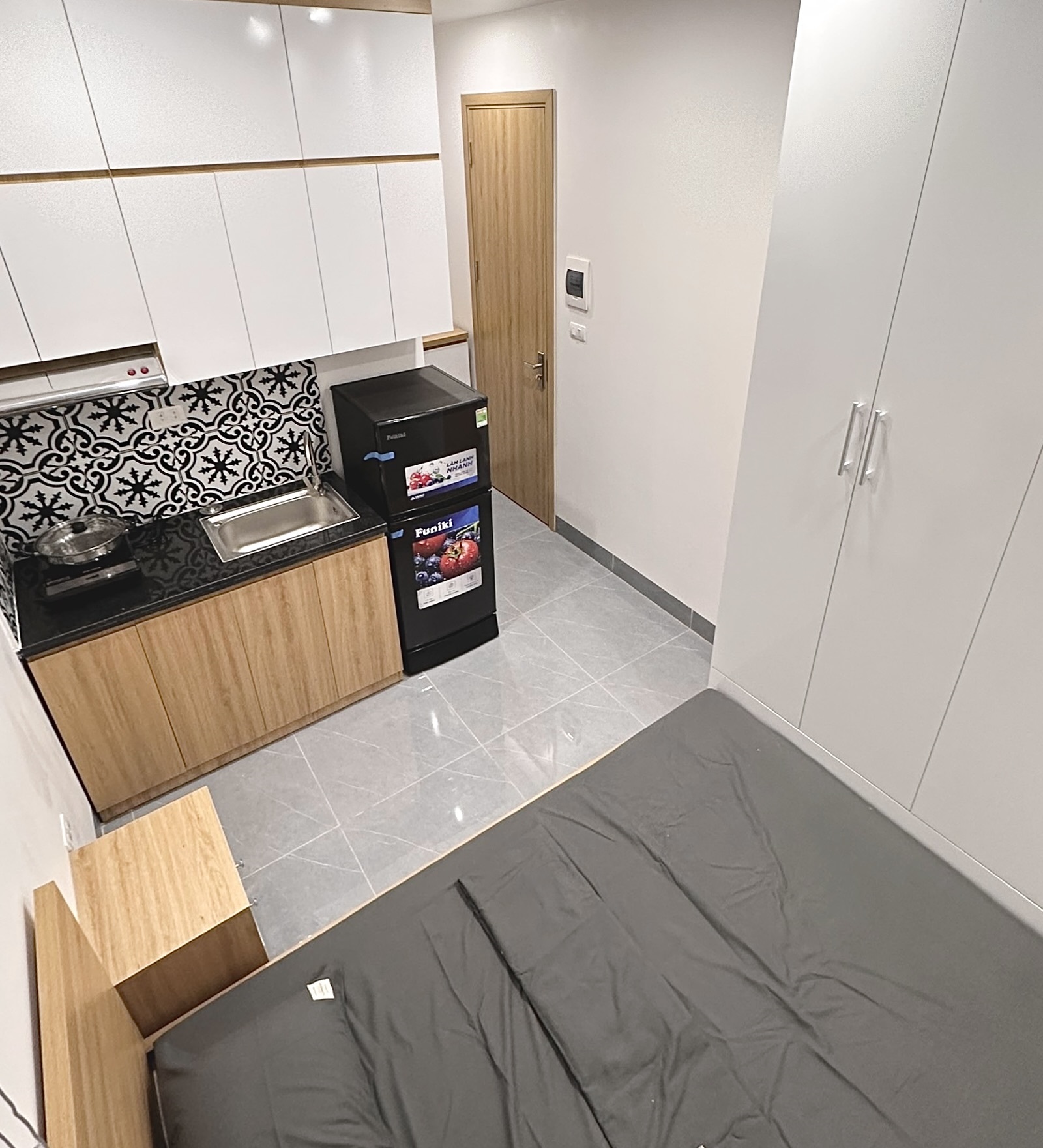 Phòng trọ Studio 22m2 tại DreamHouse Yên Hòa - Cầu Giấy - Phòng bếp