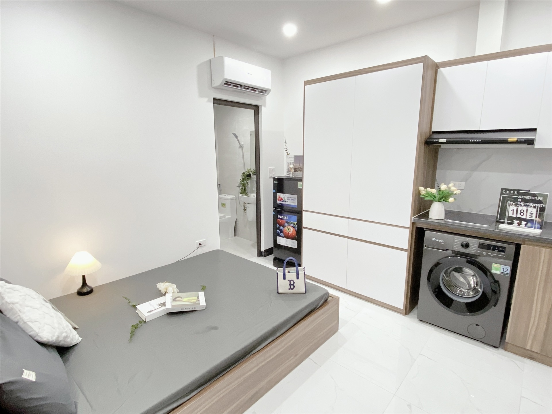 Phòng trọ Studio 25m2 tại Suha Home Lê Văn Lương - Thanh Xuân - Phòng bếp