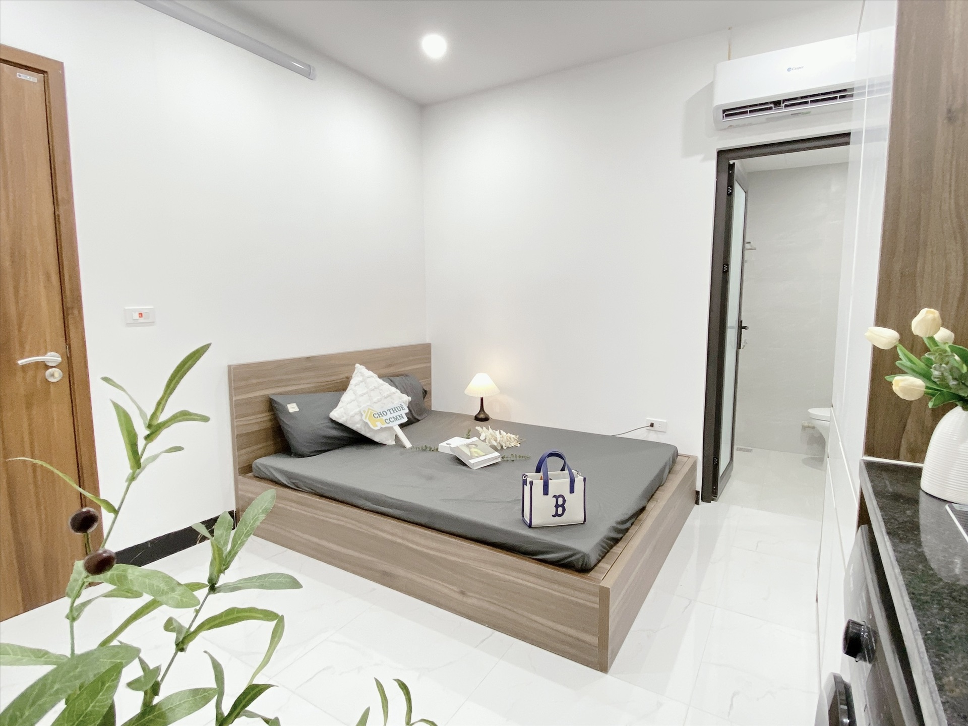 Phòng trọ Studio 25m2 tại Suha Home Lê Văn Lương - Thanh Xuân - Phòng ngủ