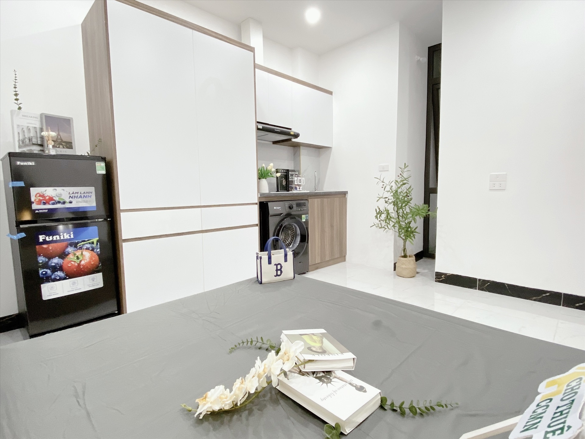 Phòng trọ Studio 25m2 tại Suha Home Lê Văn Lương - Thanh Xuân - Phòng bếp