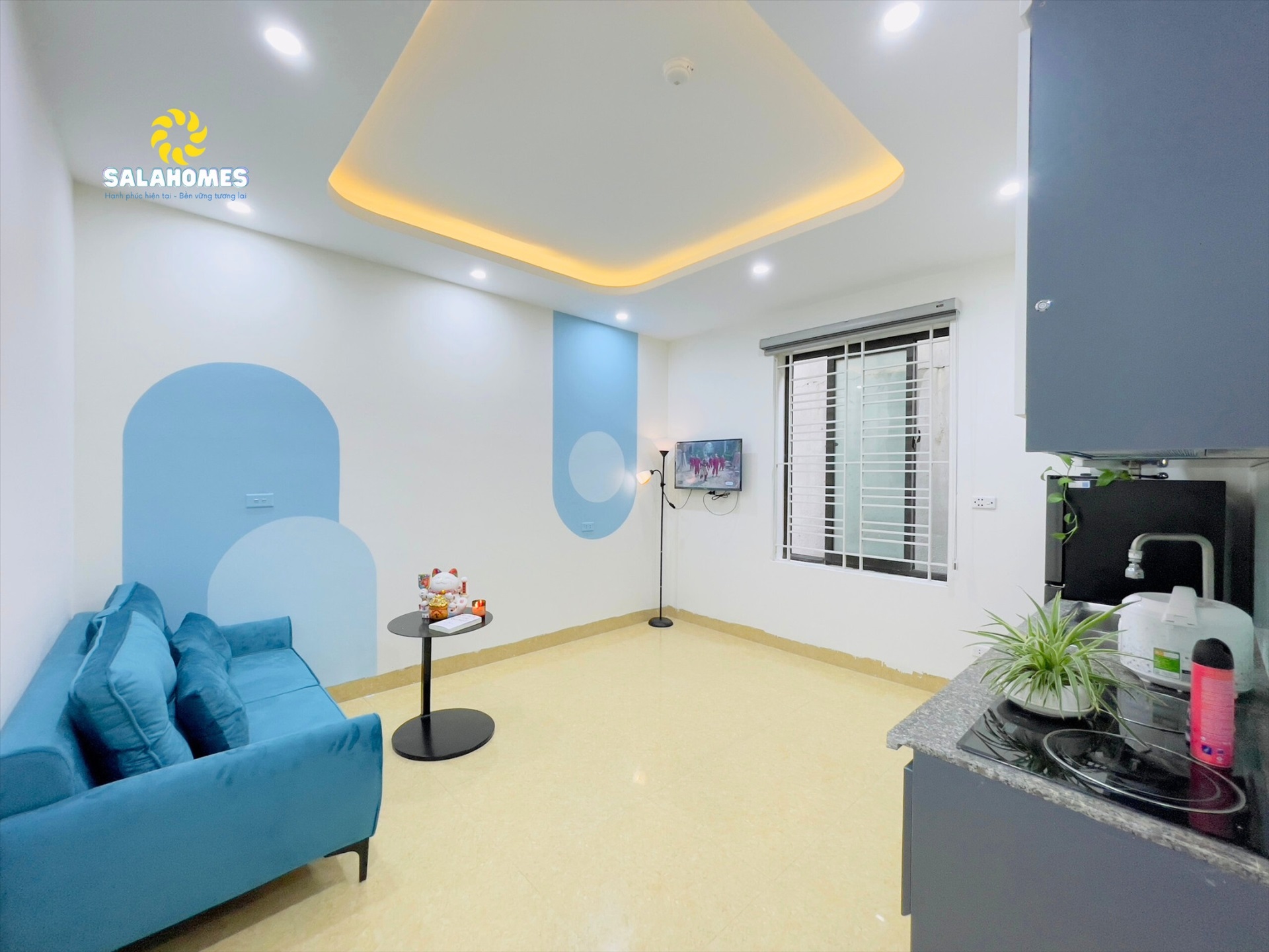 Phòng trọ 1 Phòng ngủ 40m2 tại Salahomes Hạ Yên Quyết - Cầu Giấy - Phòng khách