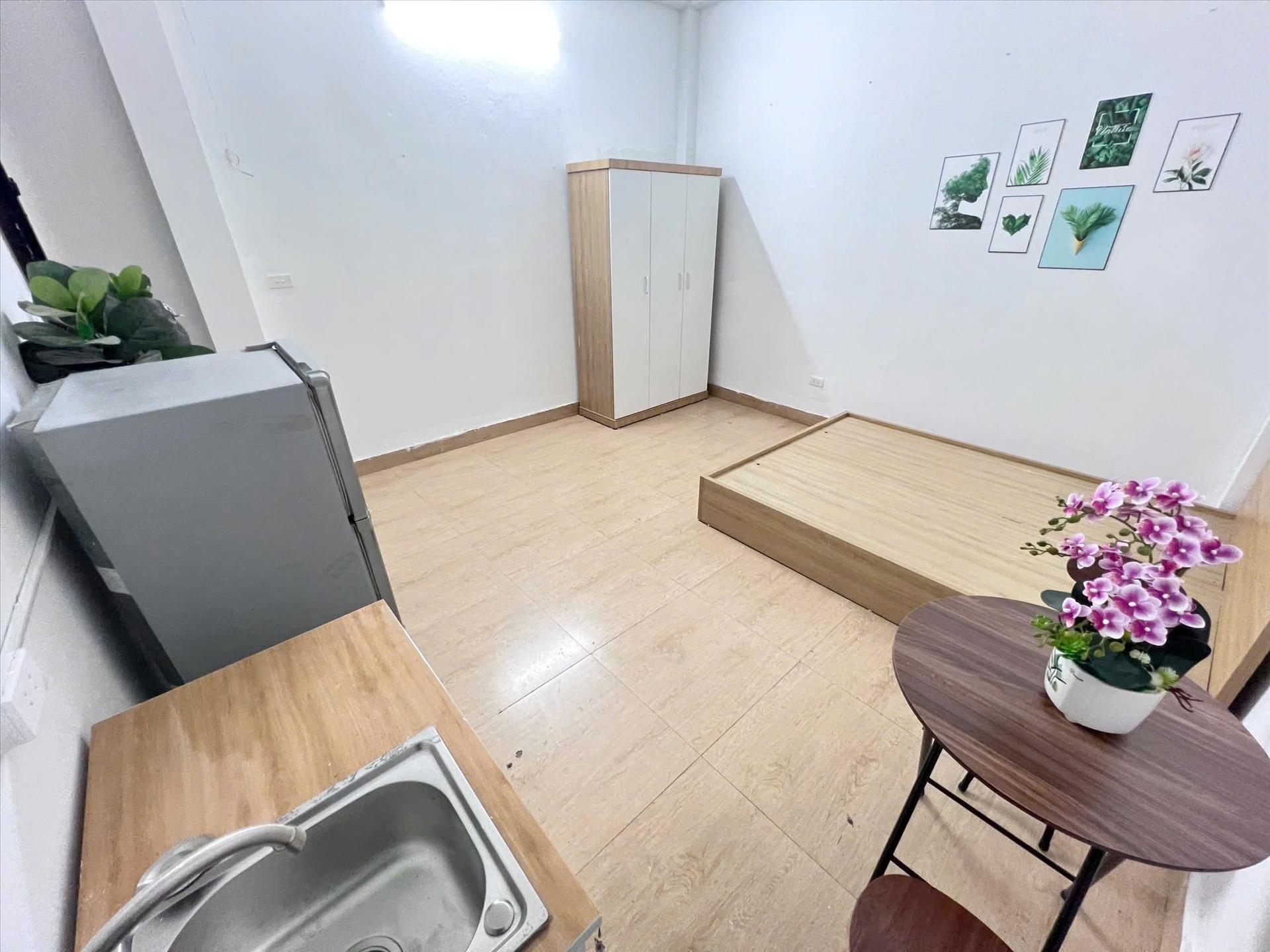 Phòng trọ Studio 20m2 tại AVHome Hồng Hà - Ba Đình - Phòng ngủ