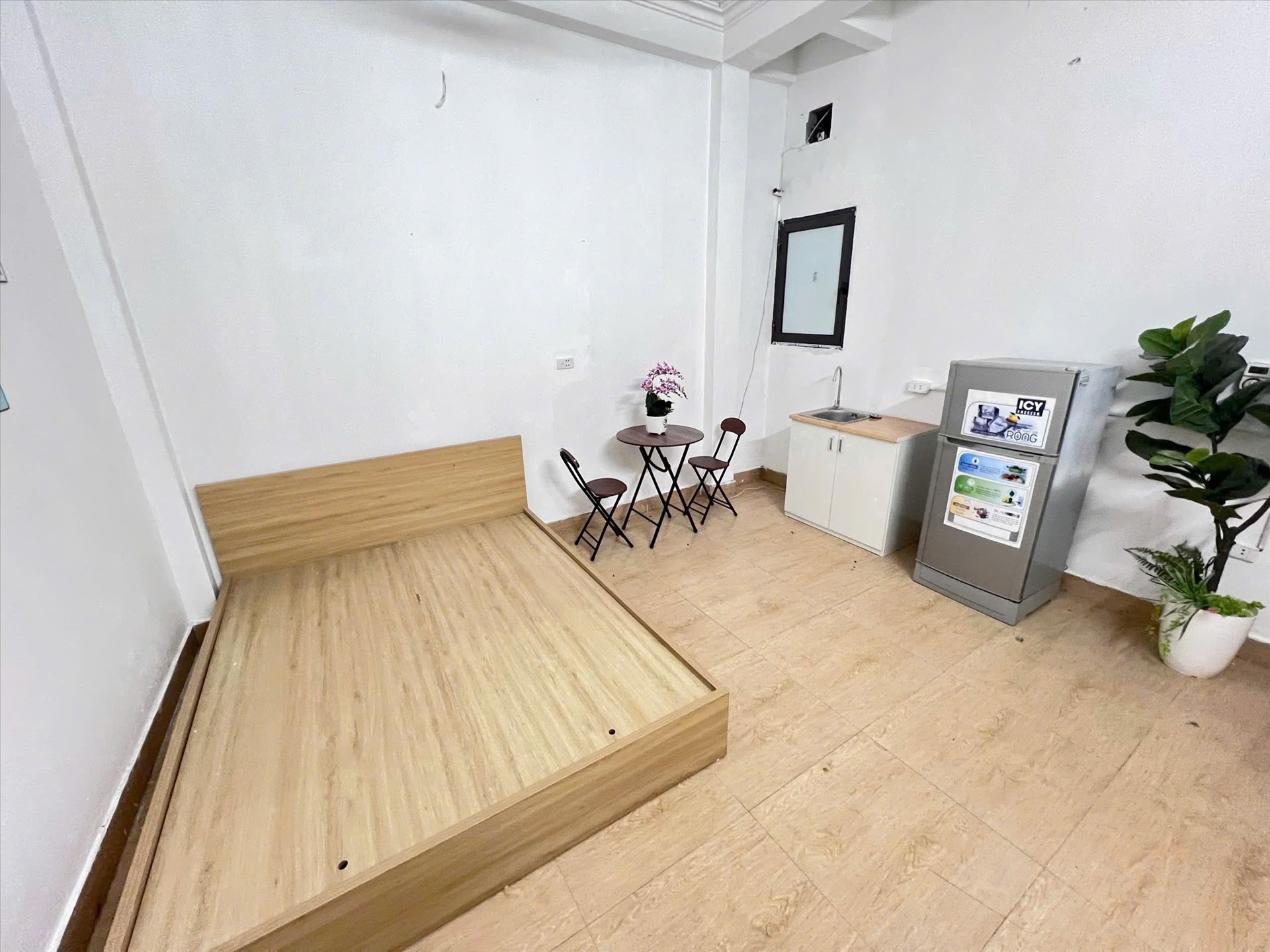 Phòng trọ Studio 20m2 tại AVHome Hồng Hà - Ba Đình - Phòng ngủ
