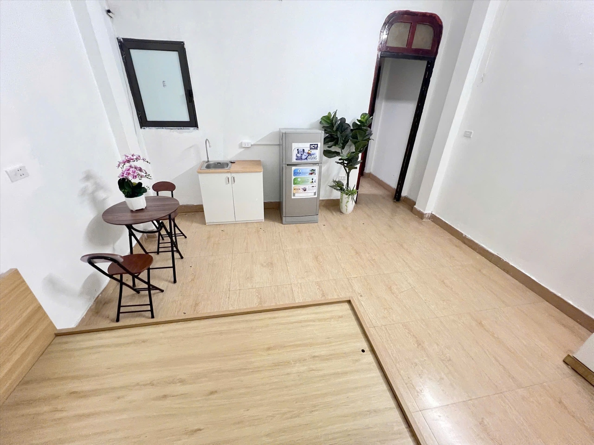 Phòng trọ Studio 20m2 tại AVHome Hồng Hà - Ba Đình - Phòng bếp