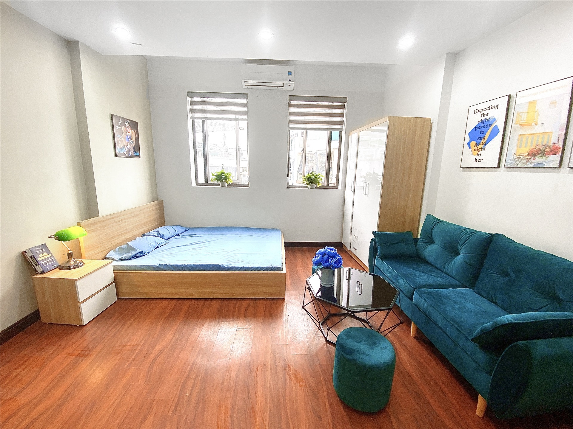 Phòng trọ Studio 25m2 tại Blue Homes Đốc Ngữ - Ba Đình - Phòng ngủ