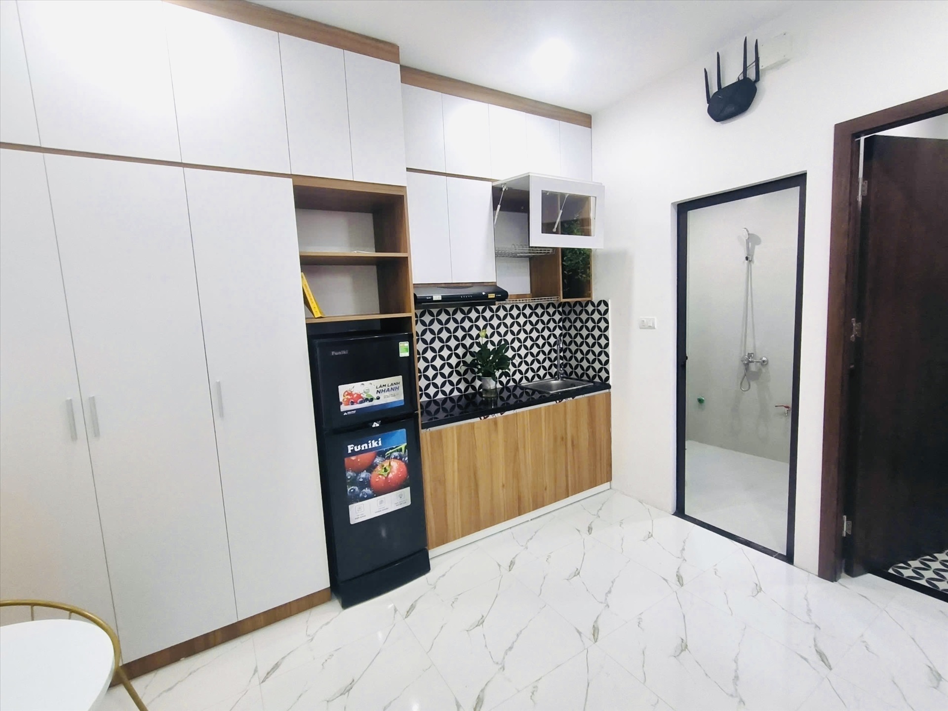 Phòng trọ Duplex 25m2 tại Friends Team Minh Khai - Hai Bà Trưng - Phòng bếp