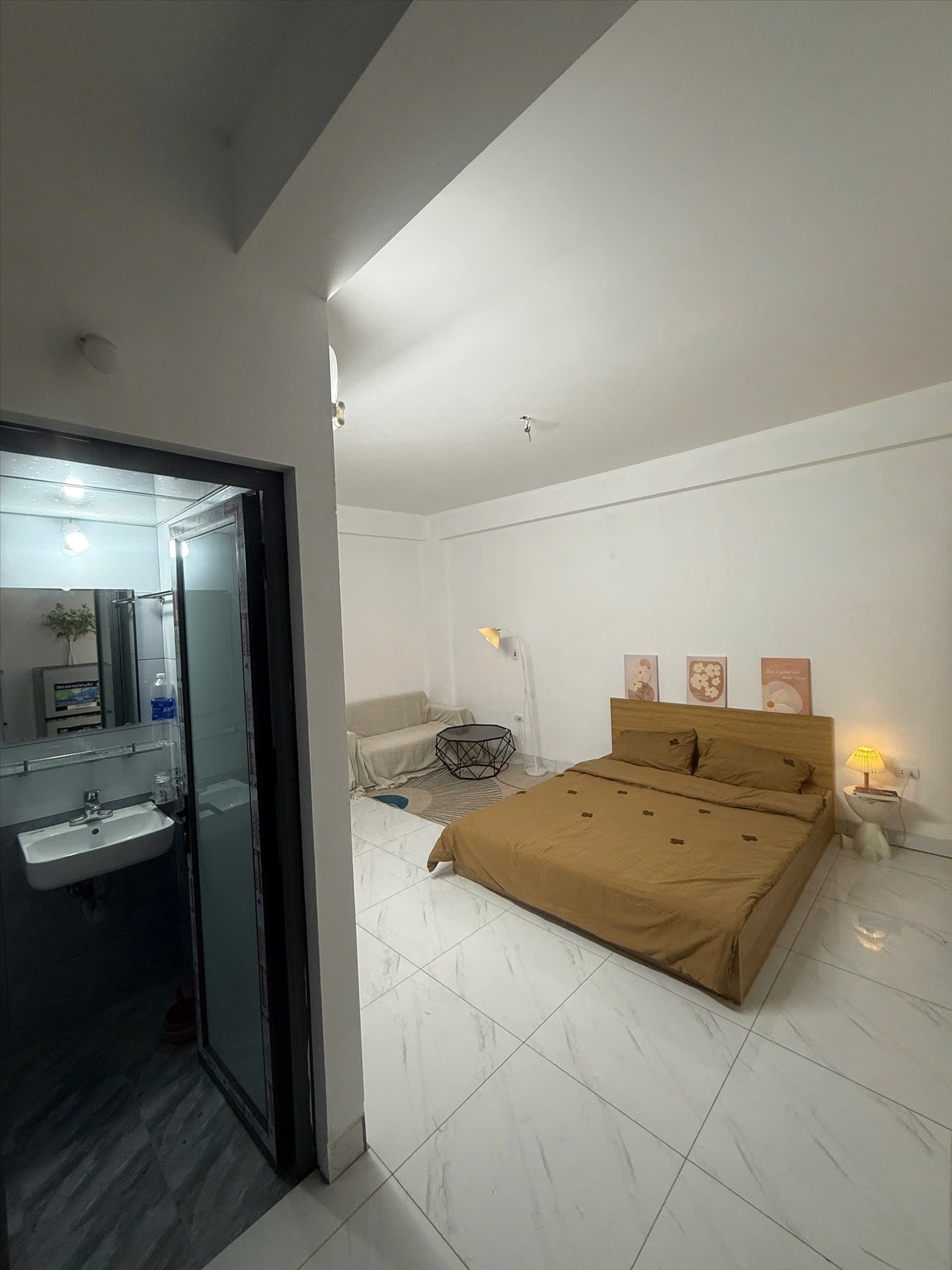 Phòng trọ Studio 40m2 tại VNFI House Mễ Trì Thượng  - Nam Từ Liêm - Phòng ngủ