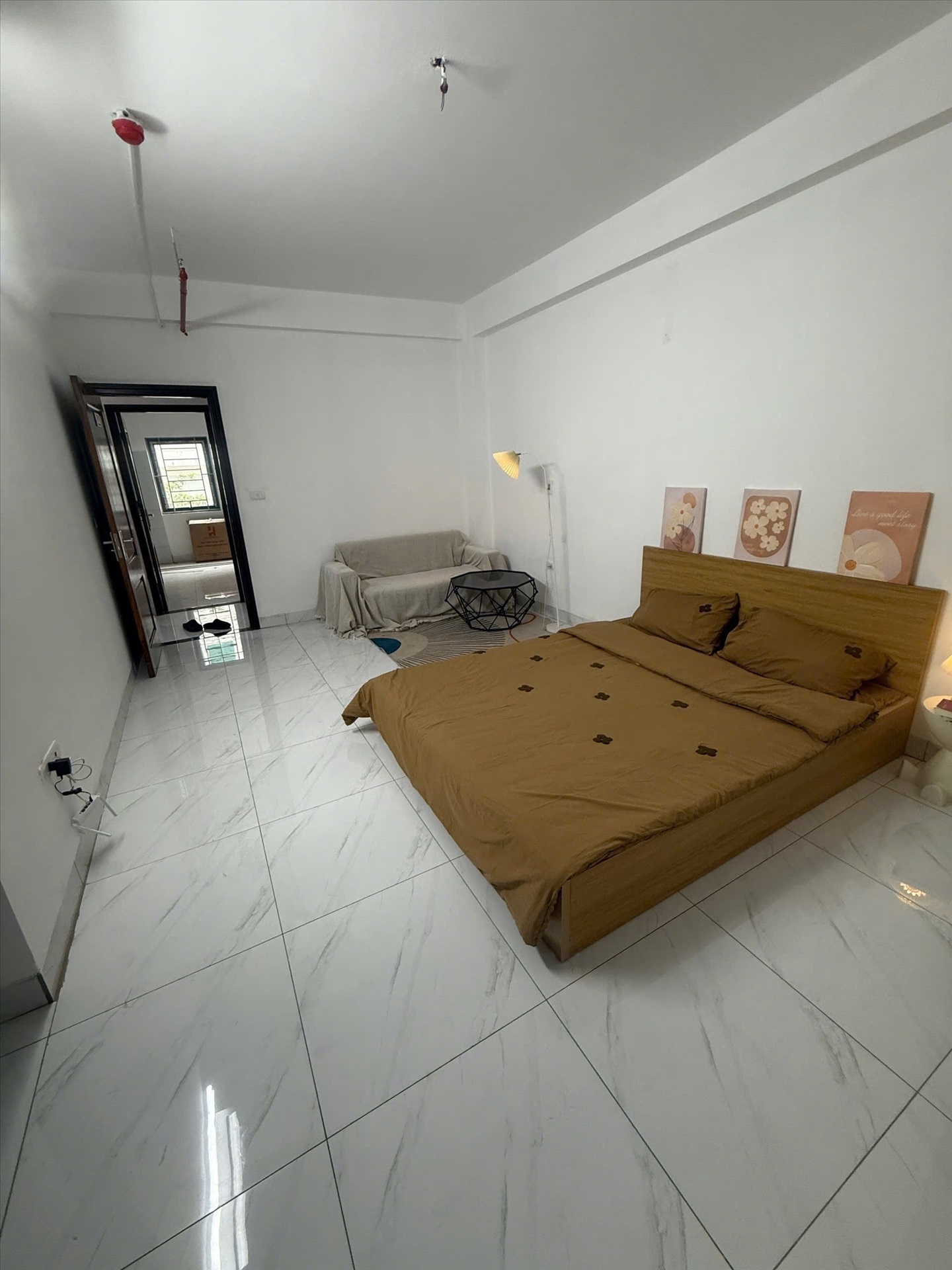 Phòng trọ Studio 40m2 tại VNFI House Mễ Trì Thượng  - Nam Từ Liêm - Phòng ngủ