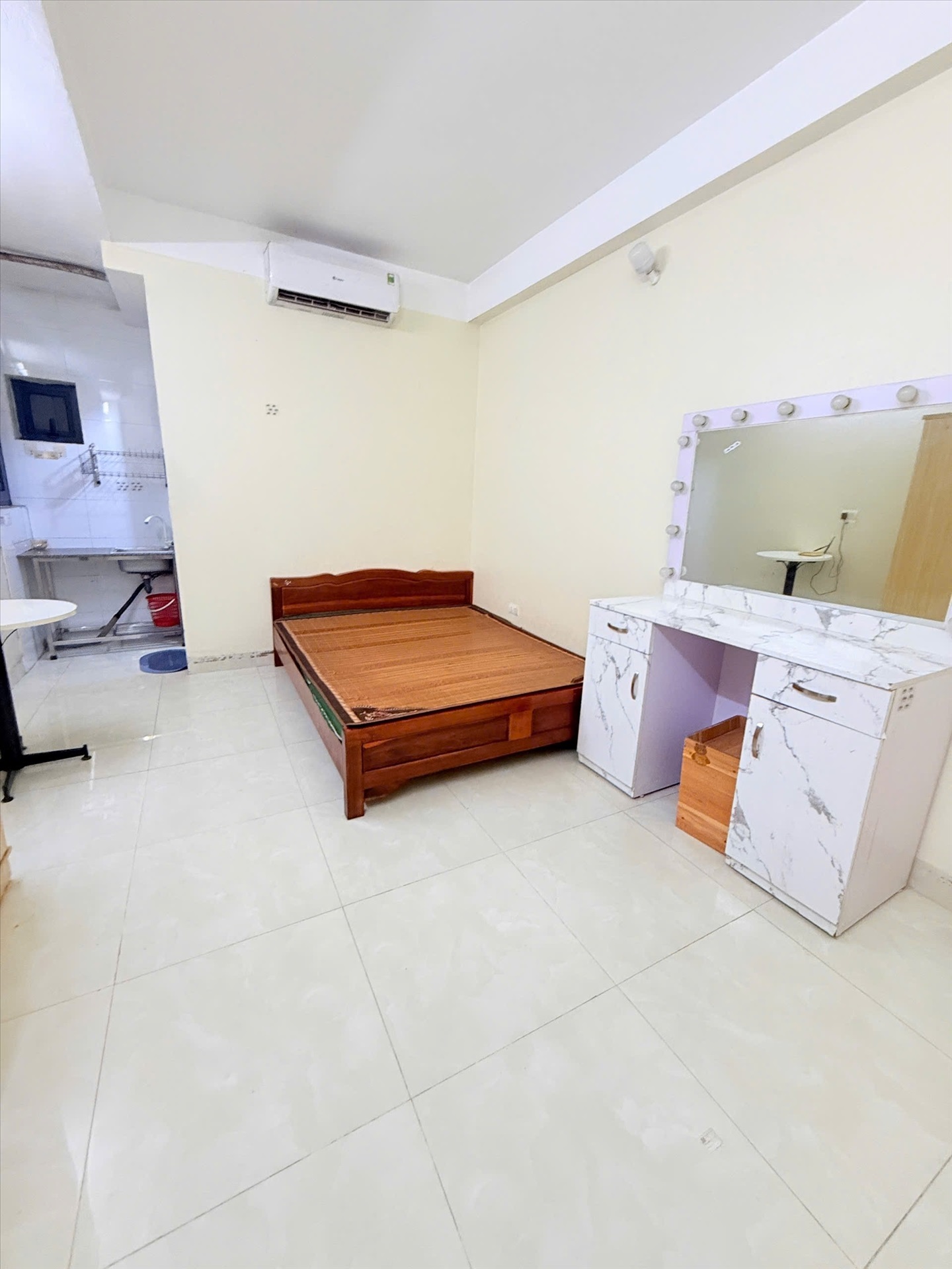 Phòng trọ Studio 25m2 tại VNFI House 1 Mỹ Đình - Nam Từ Liêm - Phòng ngủ