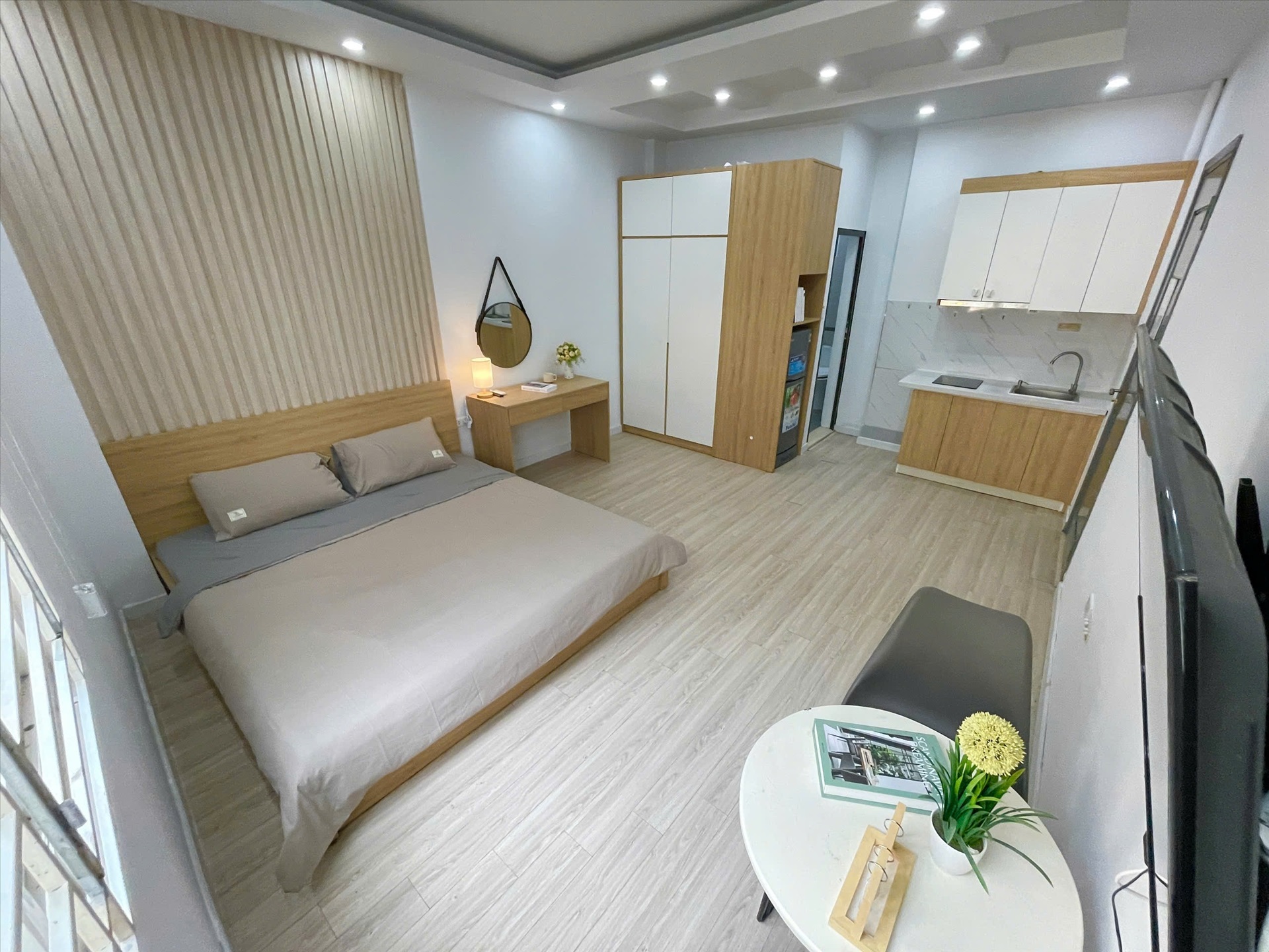 Phòng trọ Studio 30m2 tại Airstay Đội Cấn - Ba Đình - Phòng ngủ