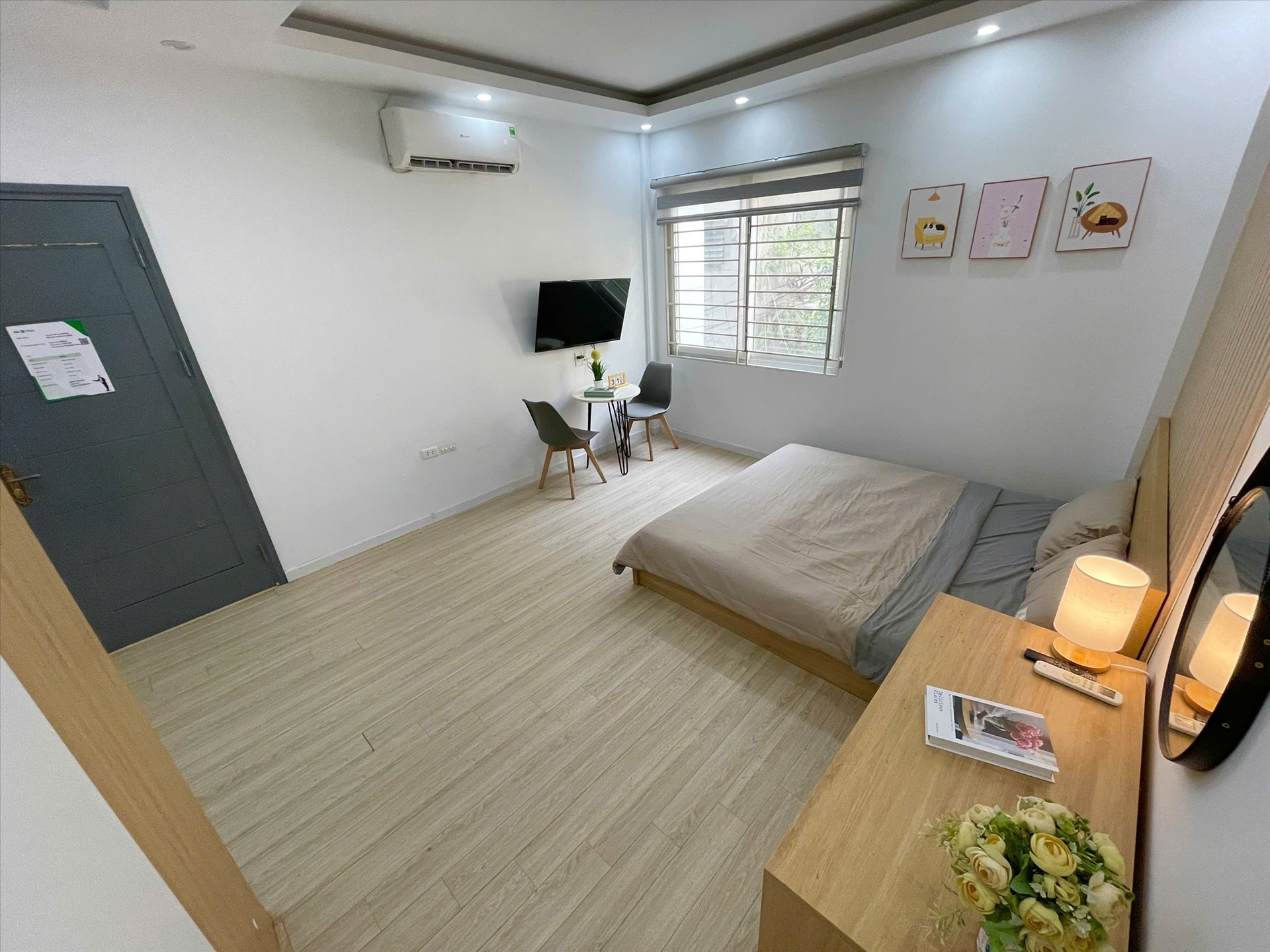 Phòng trọ Studio 30m2 tại Airstay Đội Cấn - Ba Đình - Phòng ngủ
