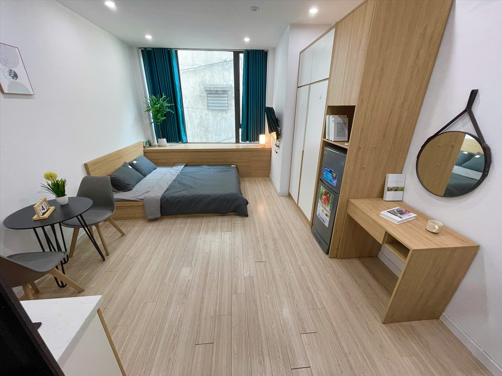 Phòng trọ Studio 28m2 tại Airstay Đội Cấn - Ba Đình - Phòng ngủ