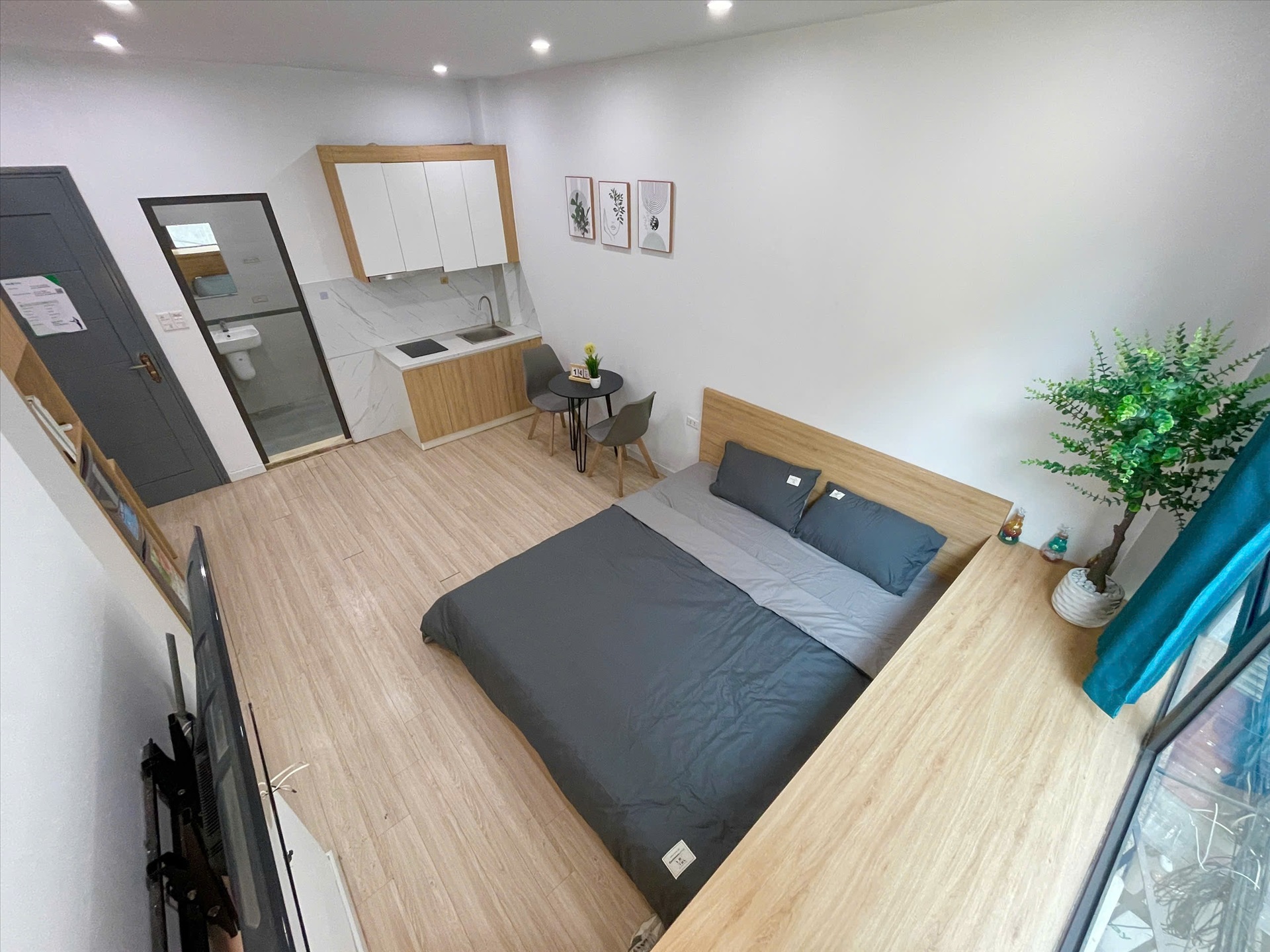 Phòng trọ Studio 28m2 tại Airstay Đội Cấn - Ba Đình - Phòng ngủ