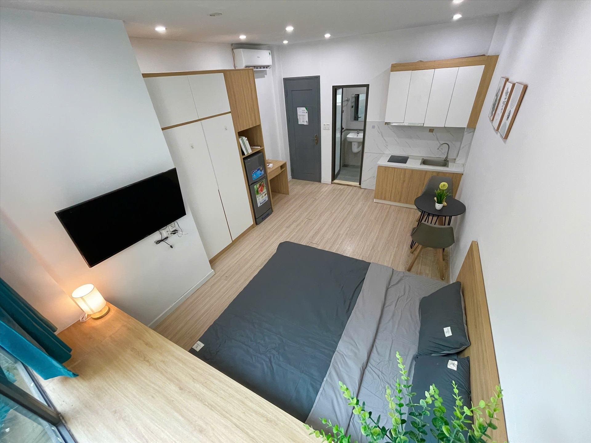 Phòng trọ Studio 28m2 tại Airstay Đội Cấn - Ba Đình - Phòng ngủ