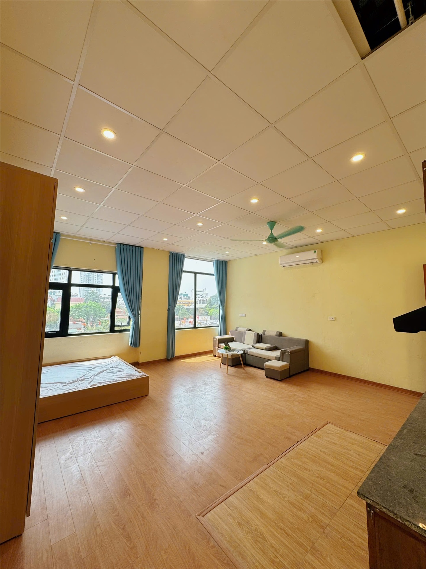 Phòng trọ Studio 45m2 tại Friends Team Trần Hòa - Hoàng Mai - Phòng ngủ