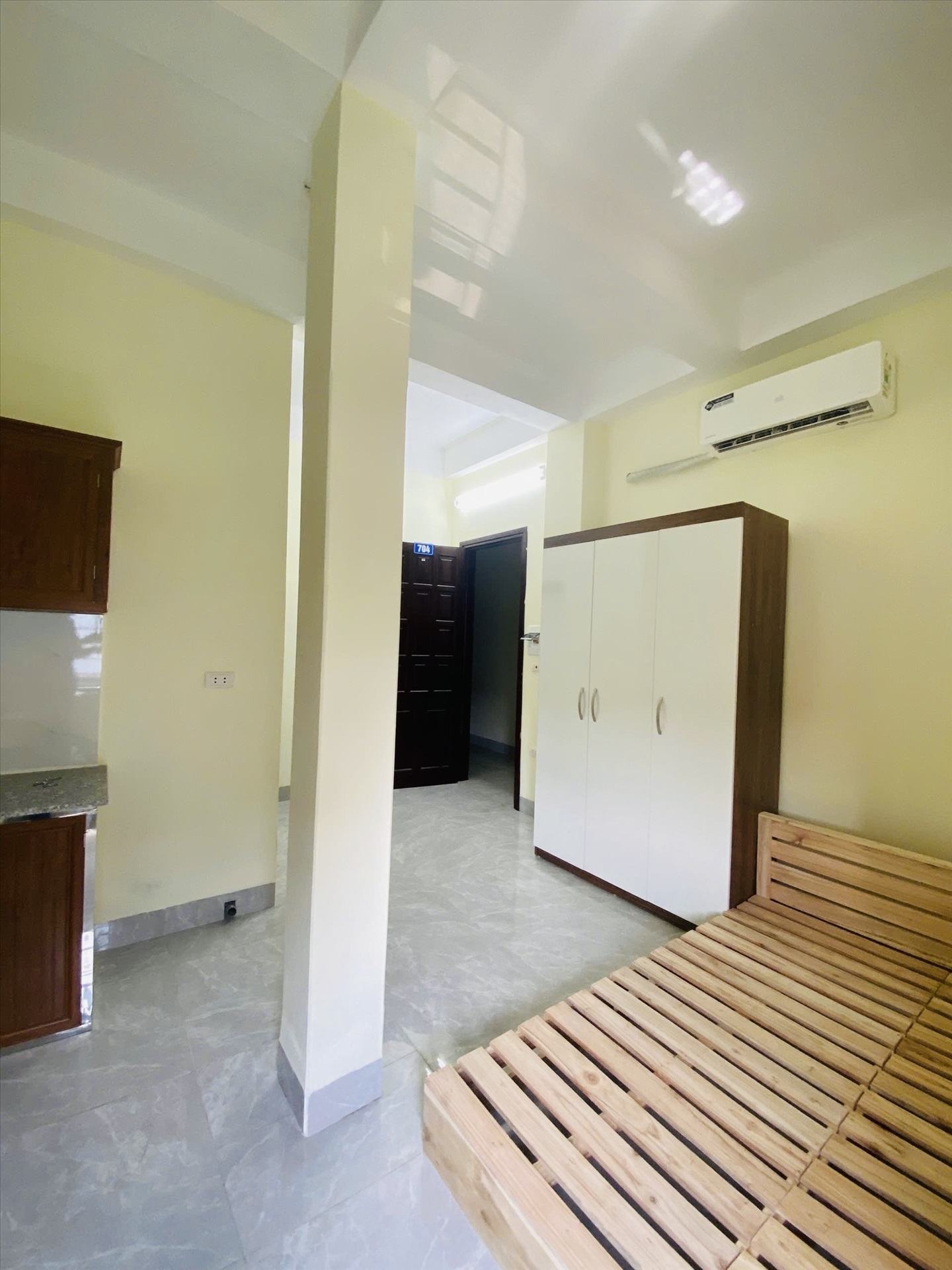Phòng trọ Studio 21m2 tại BP Home Phú Mỹ - Nam Từ Liêm - Phòng ngủ