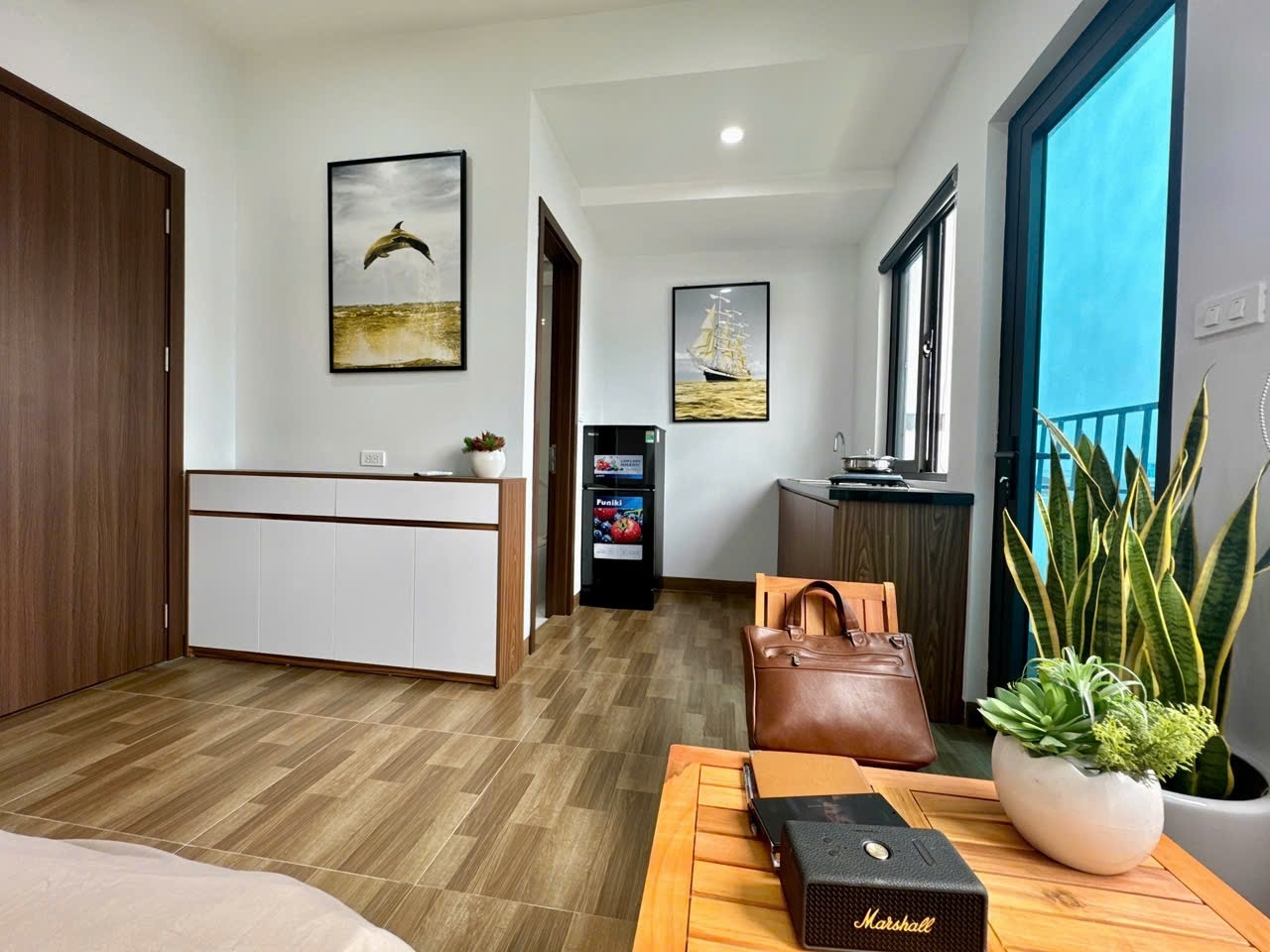 Phòng trọ Studio 25m2 tại Funhome 2 Định Công Thượng - Hoàng Mai - Phòng khách