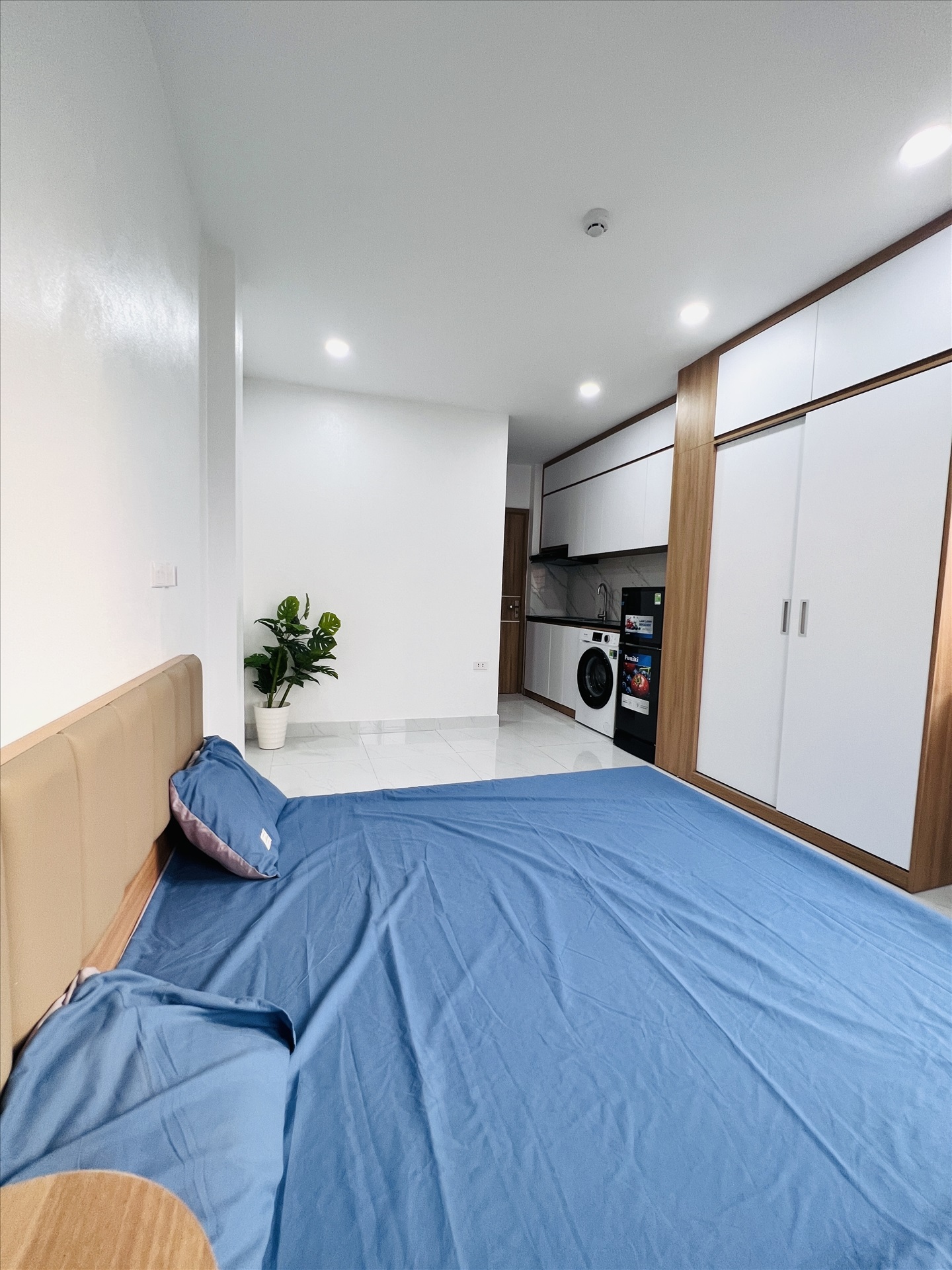 Phòng trọ Studio 30m2 tại Friends Team Trần Cung - Cầu Giấy - Phòng ngủ