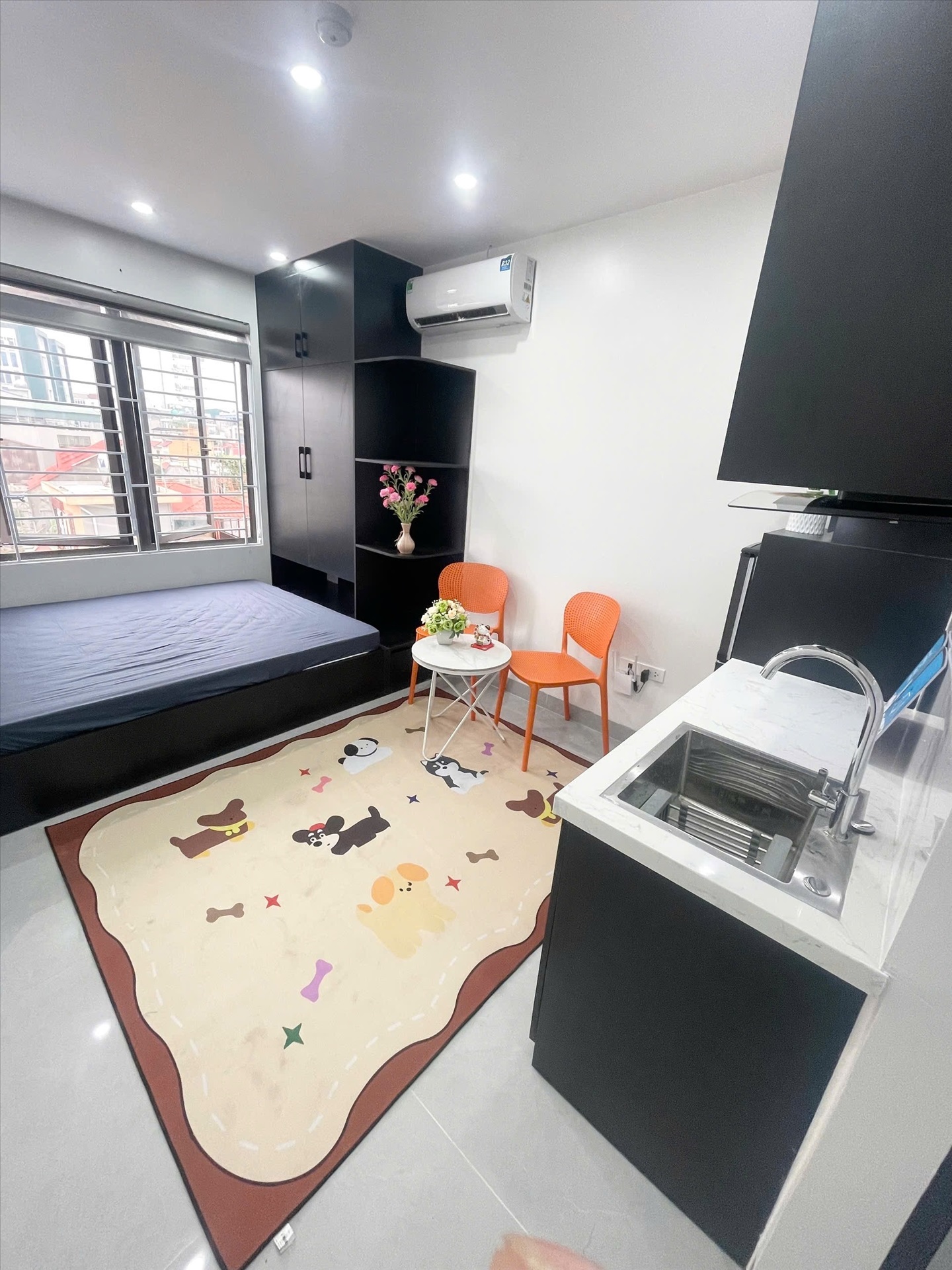 Phòng trọ Studio 25m2 tại Friends Team 1 Trần Cung - Cầu Giấy - Phòng ngủ