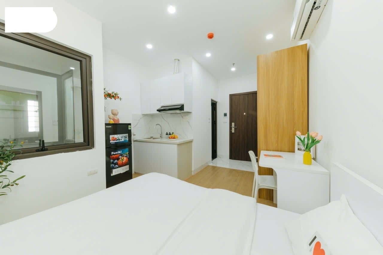 Phòng trọ Studio 25m2 tại NV Home B Thái Thịnh - Đống Đa - Phòng ngủ