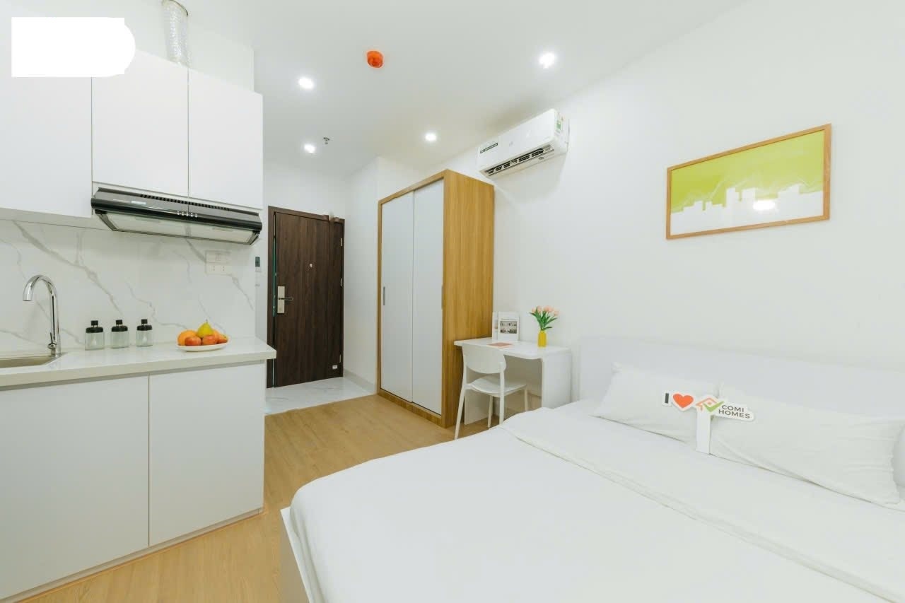 Phòng trọ Studio 25m2 tại NV Home B Thái Thịnh - Đống Đa - Phòng ngủ