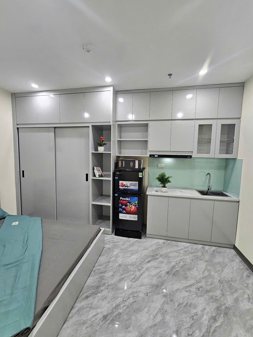 Phòng trọ Studio 25m2 tại Funhome Khuyến Lương - Hoàng Mai - Phòng bếp
