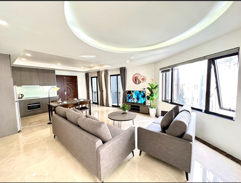 Phòng trọ 2 Phòng ngủ 100m2 tại Blue Homes Nguyễn Đình Thi - Tây Hồ - Phòng khách