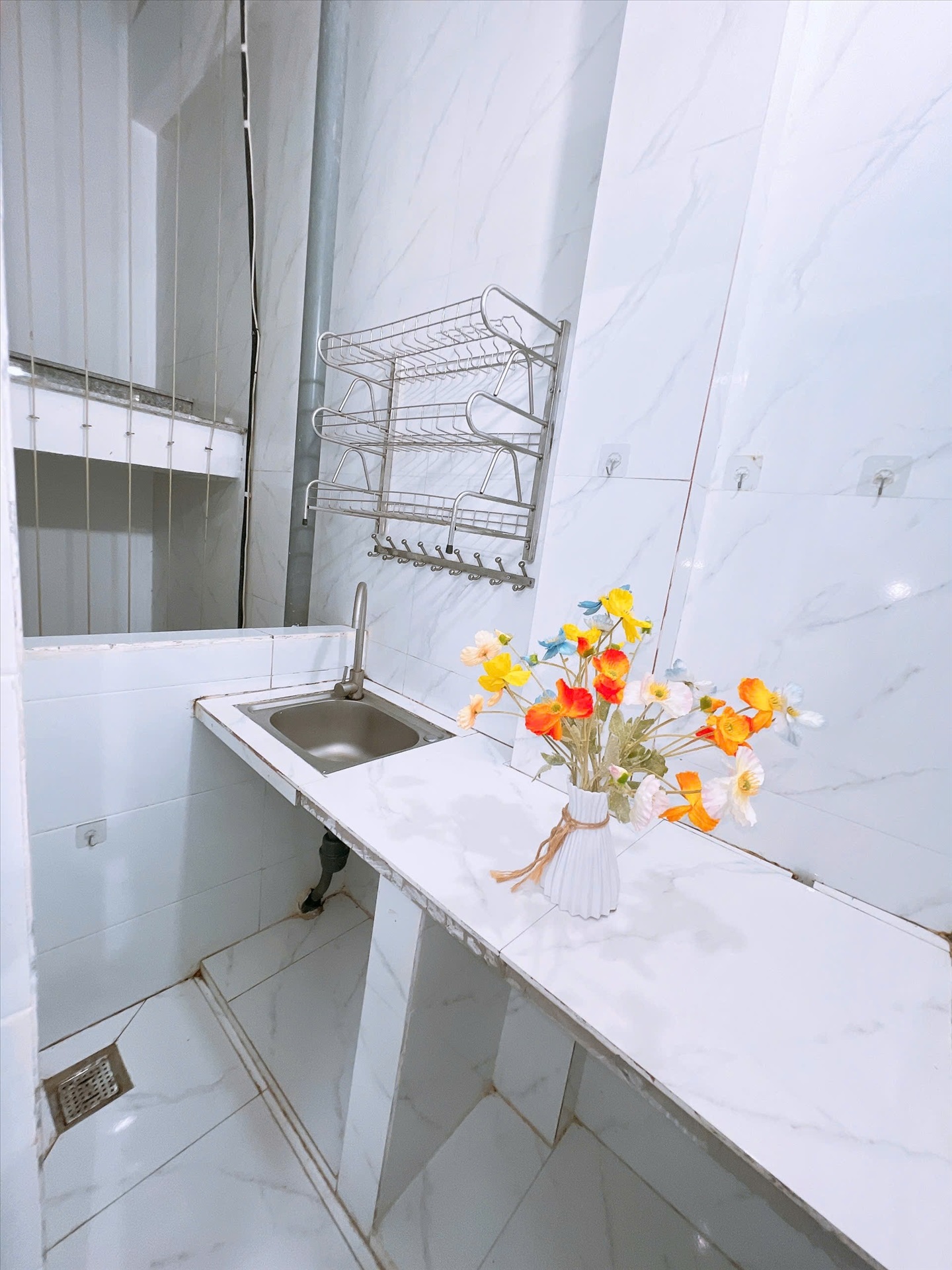 Phòng trọ Studio 24m2 tại Happy Homes 2 Trần Bình - Cầu Giấy - Phòng bếp