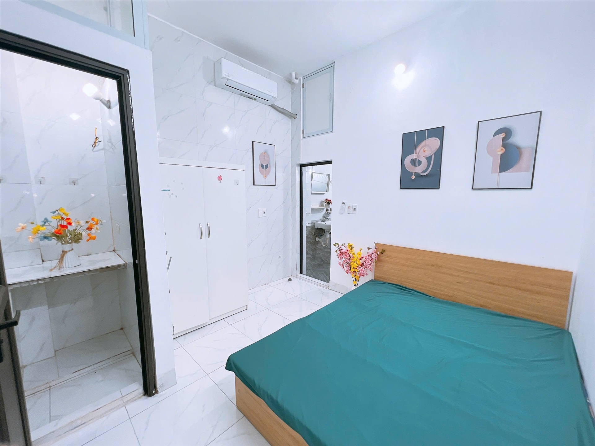 Phòng trọ Studio 24m2 tại Happy Homes 2 Trần Bình - Cầu Giấy - Phòng ngủ