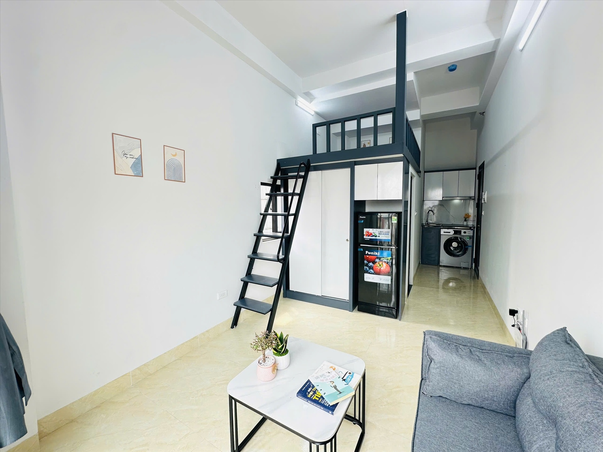 Phòng trọ Duplex 25m2 tại NV Home Xã Đàn - Đống Đa - Phòng khách