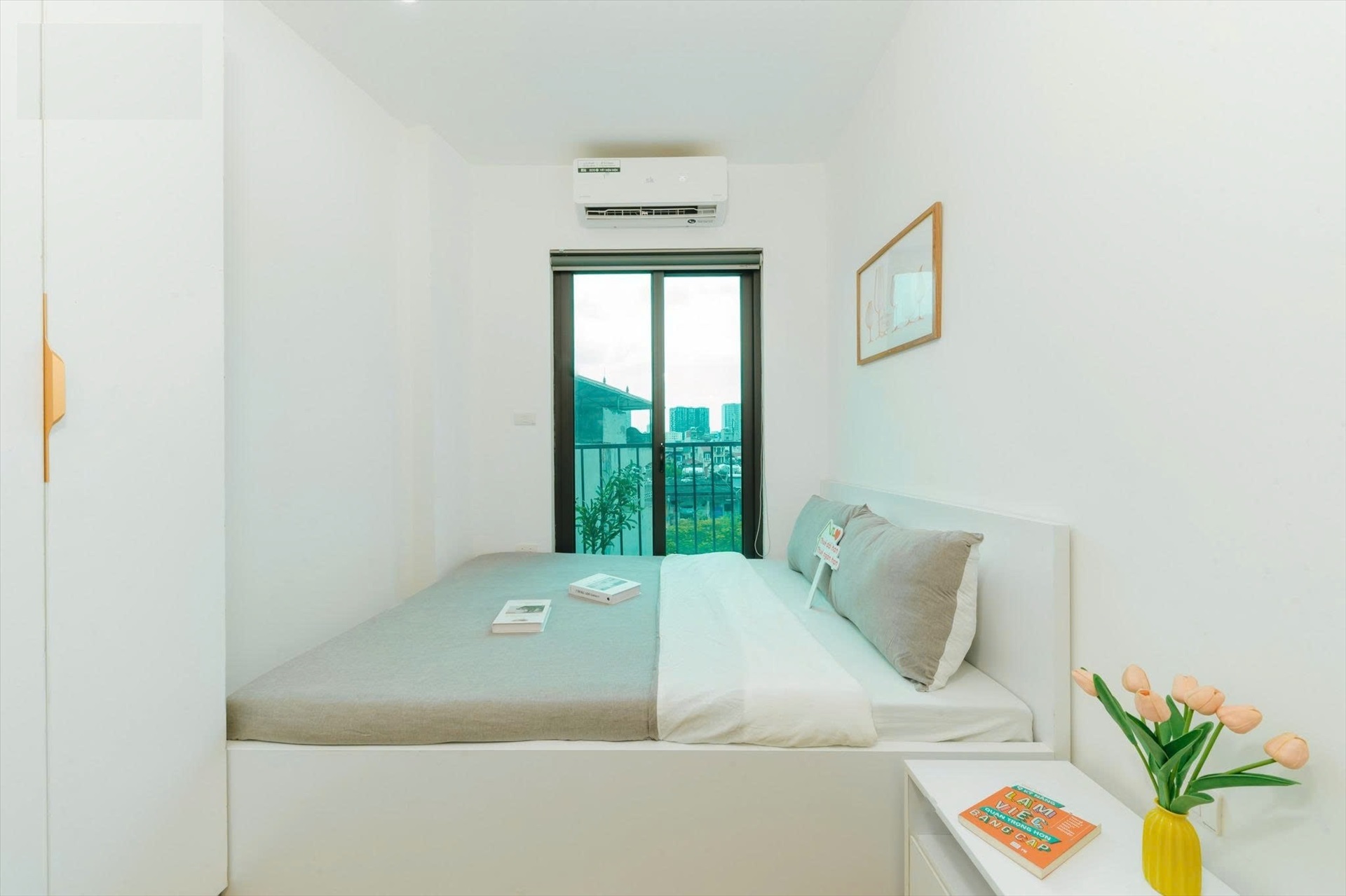 Phòng trọ Studio 25m2 tại NV Home A Thái Thịnh - Đống Đa - Phòng ngủ