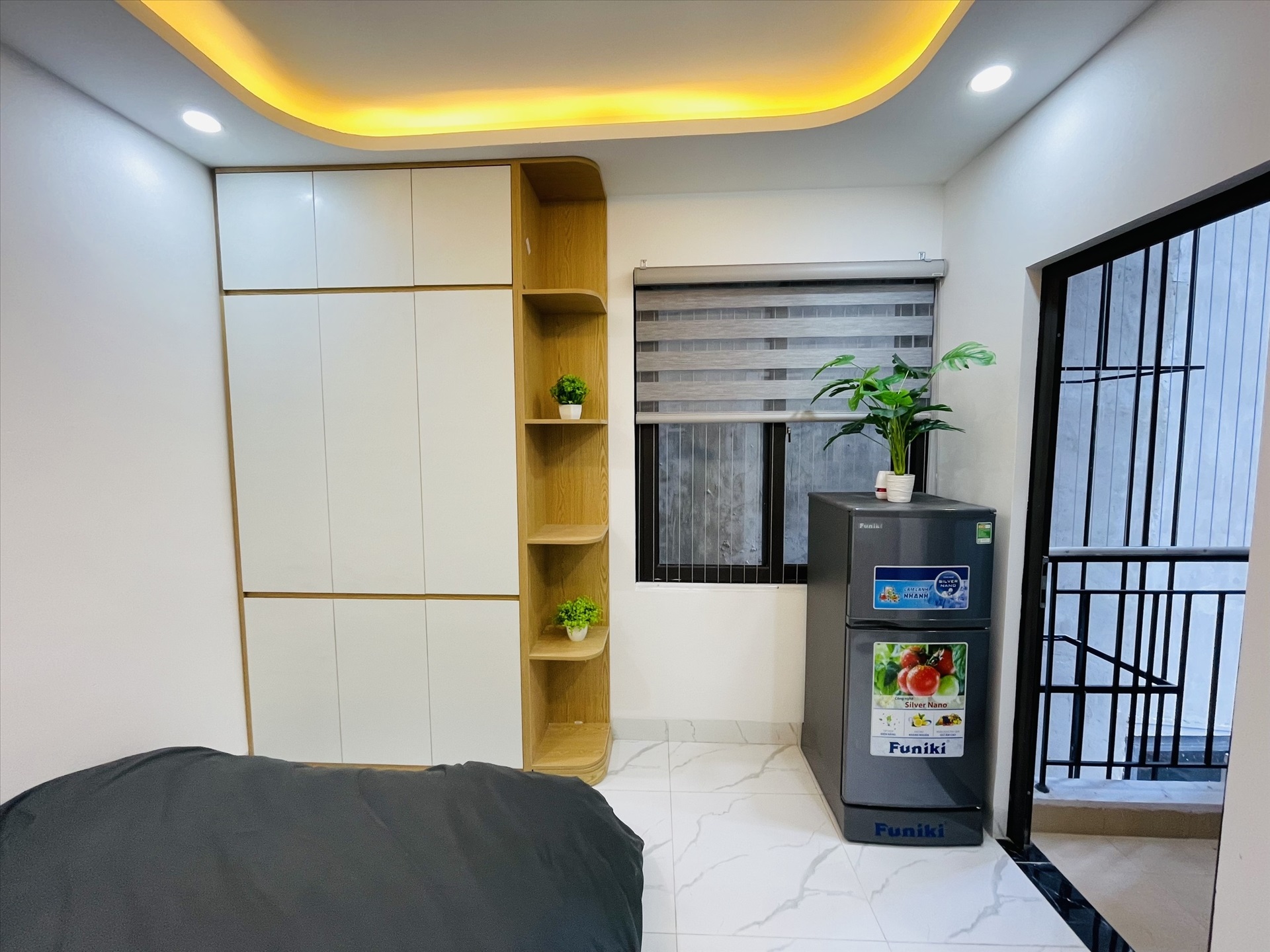 Phòng trọ Studio 19m2 tại Trường Thịnh Home Đường Láng - Đống Đa - Phòng ngủ