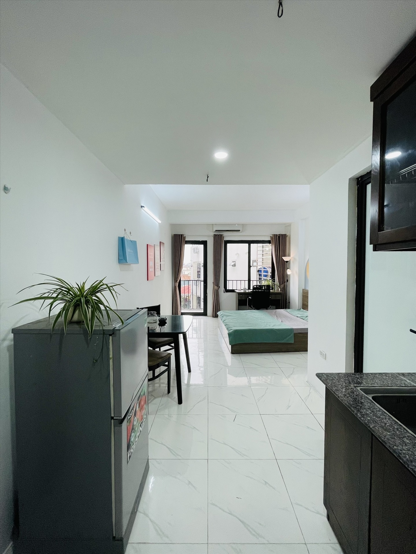 Phòng trọ Studio 37m2 tại Salahomes Khương Trung - Thanh Xuân - Phòng bếp