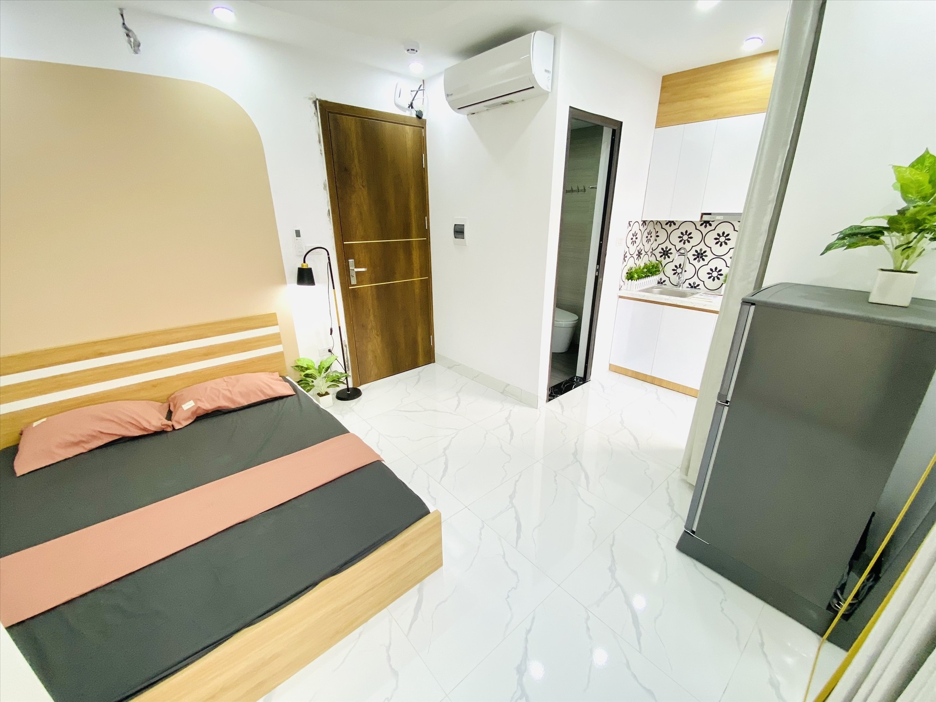 Phòng trọ Studio 20m2 tại Trường Thịnh Home Xuân Đỉnh -  Bắc Từ Liêm - Phòng ngủ