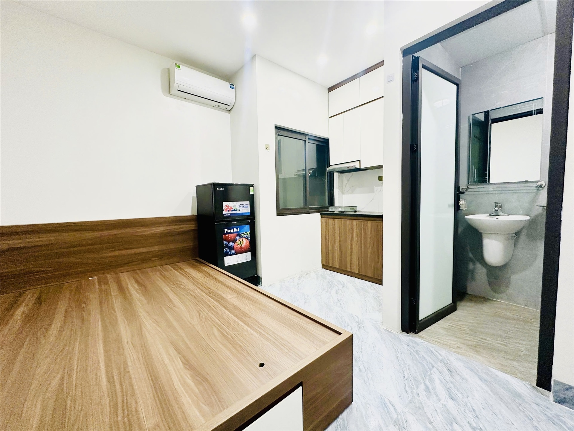 Phòng trọ Studio 30m2 tại Friends Team Mỹ Đình - Nam Từ Liêm - Phòng bếp