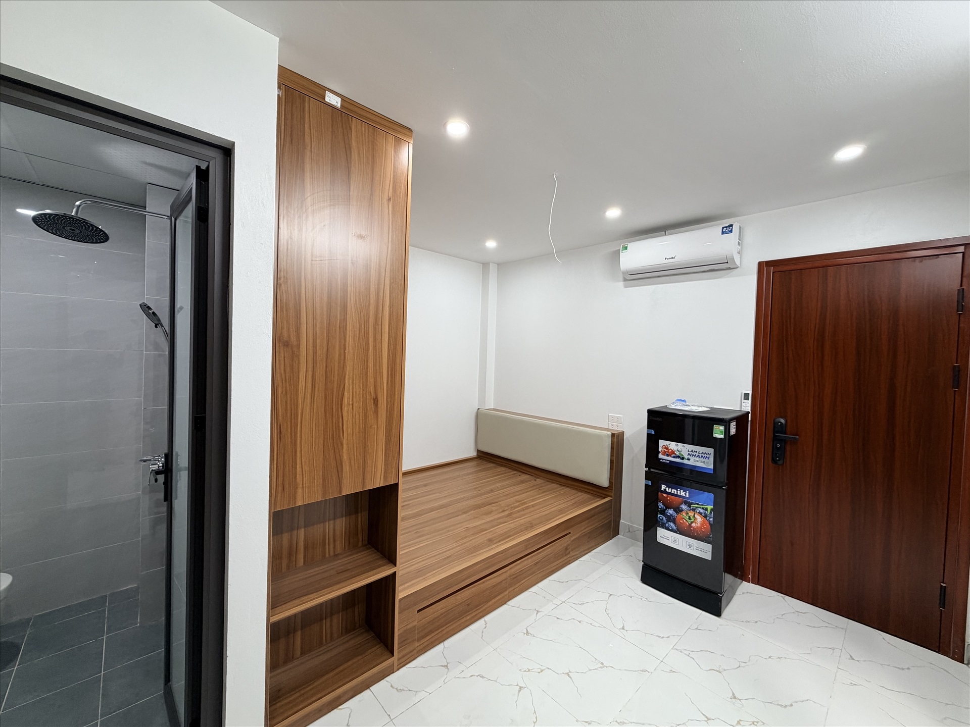 Phòng trọ Studio 25m2 tại Sunshine Quan Nhân - Thanh Xuân - Phòng ngủ