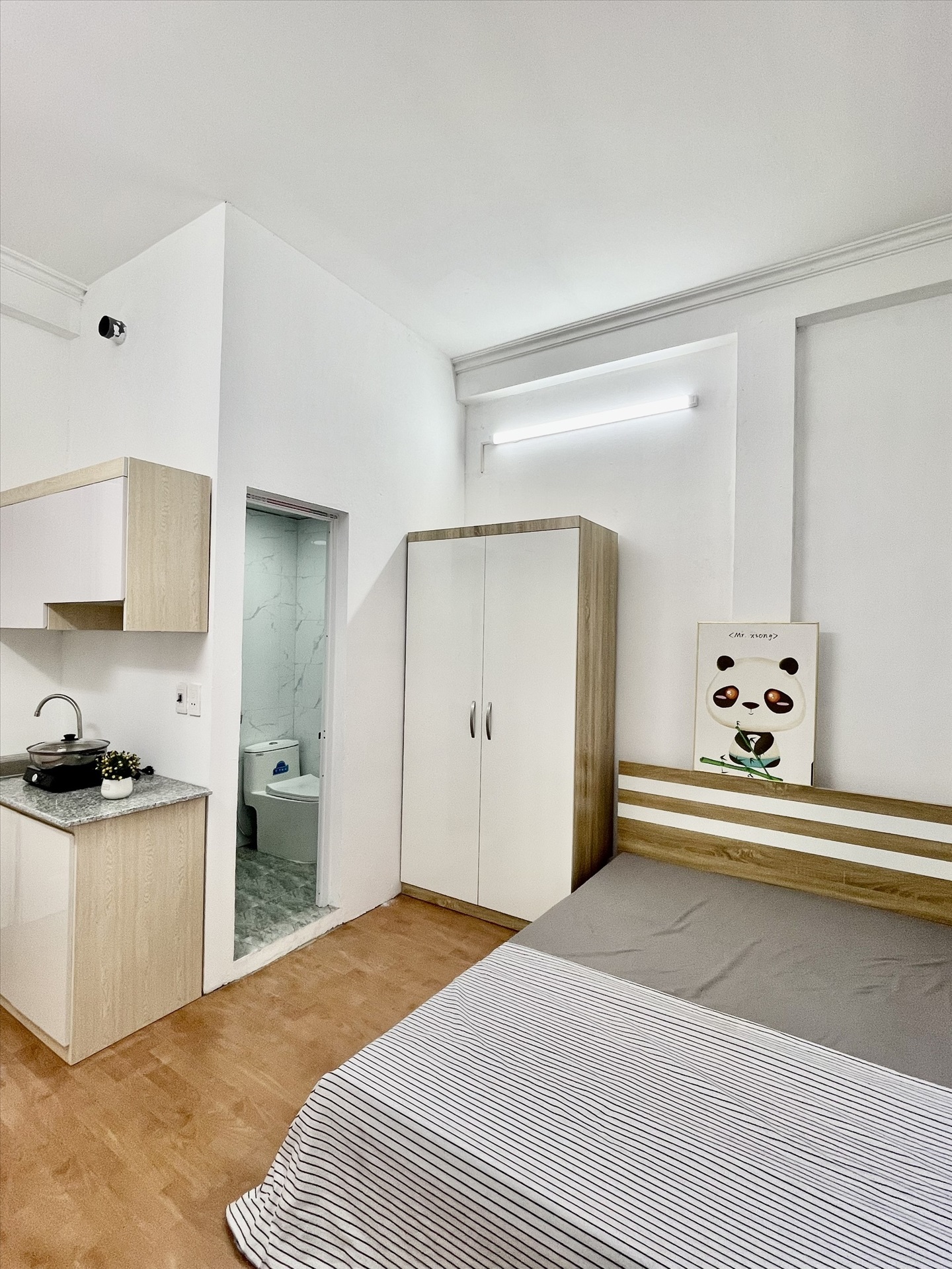 Phòng trọ Studio 19m2 tại 4PS Housing 1 Trung Kính - Cầu Giấy - Phòng ngủ