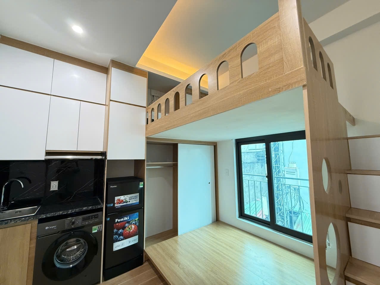 Phòng trọ Studio 25m2 tại Sunshine Khương Trung - Thanh Xuân - Phòng ngủ