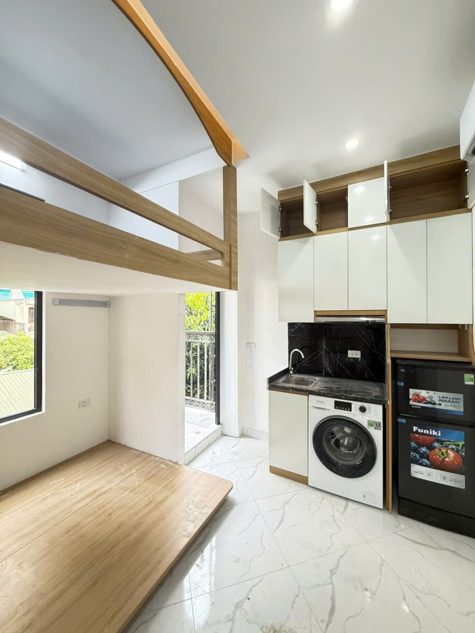 Phòng trọ Studio 25m2 tại Sunshine Chính Kinh - Thanh Xuân - Phòng ngủ