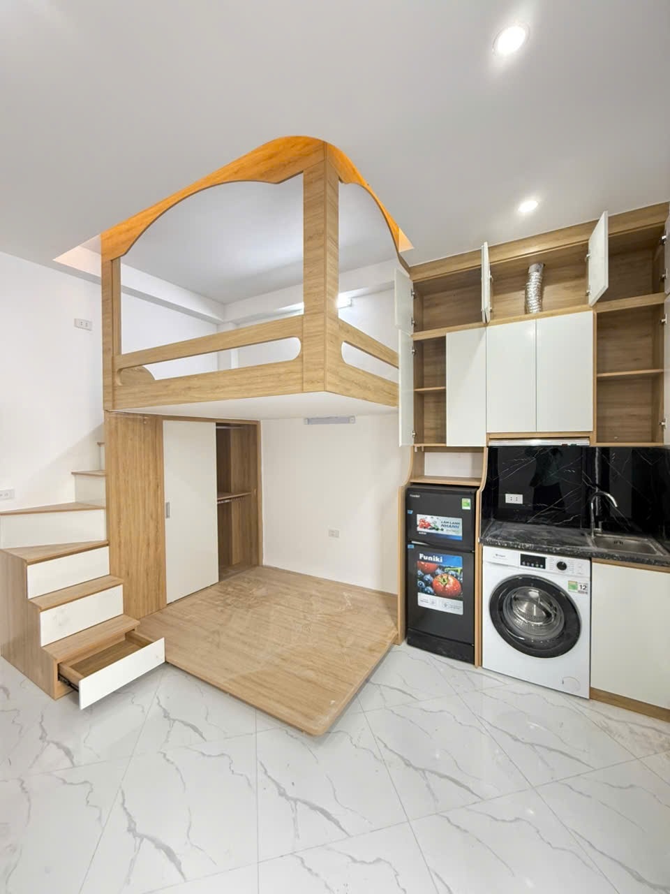 Phòng trọ Studio 26m2 tại Sunshine Chính Kinh - Thanh Xuân - Phòng ngủ