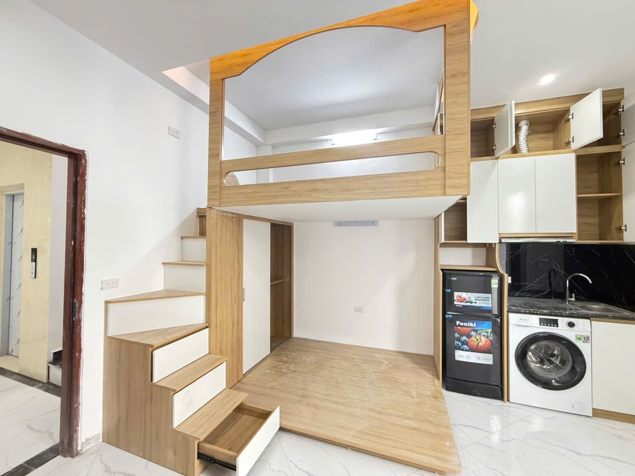 Phòng trọ Studio 26m2 tại Sunshine Chính Kinh - Thanh Xuân - Phòng bếp