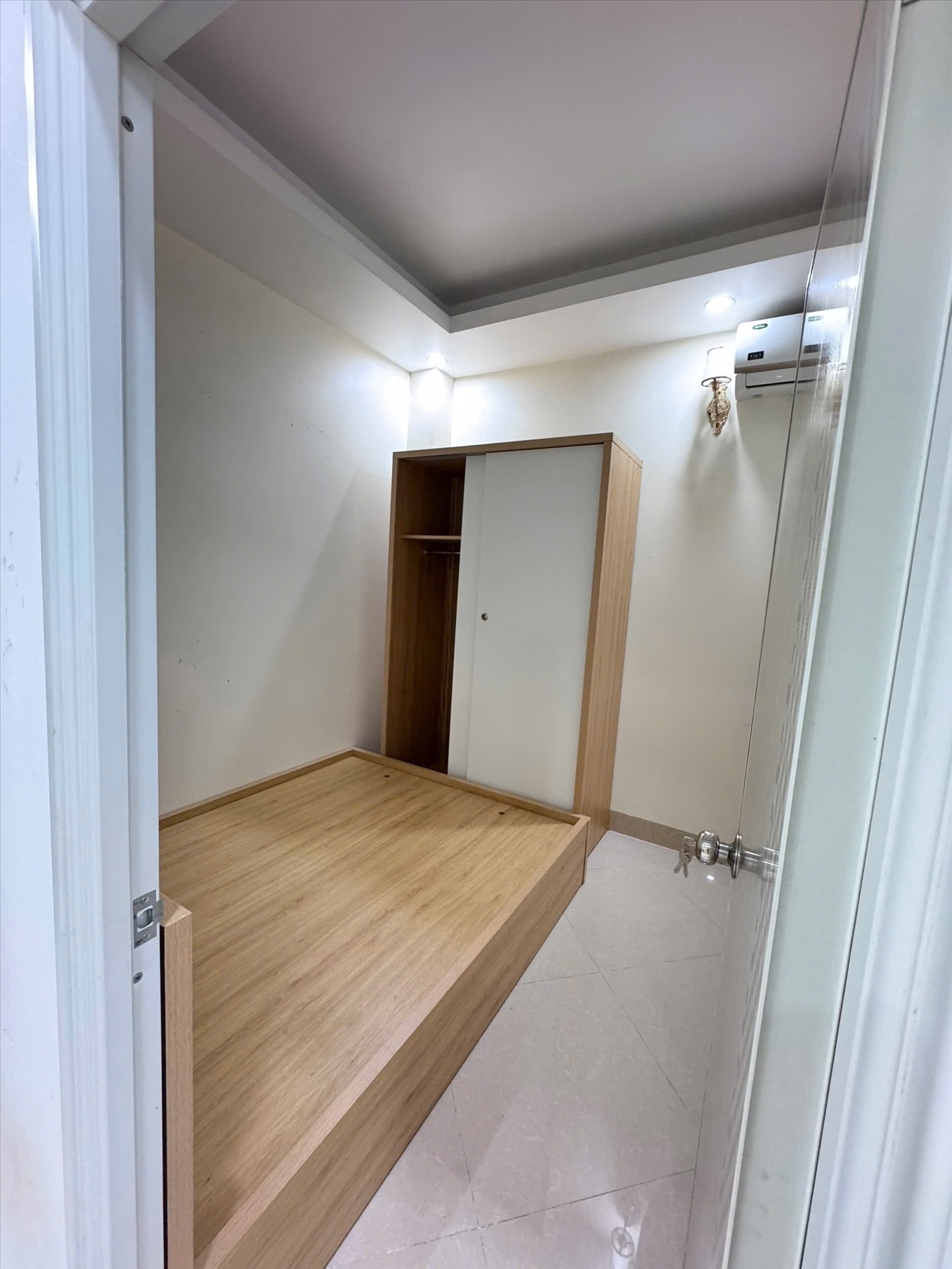 Phòng trọ Studio 40m2 tại VNFI House 1 Mễ Trì Thượng - Nam Từ Liêm - Phòng ngủ