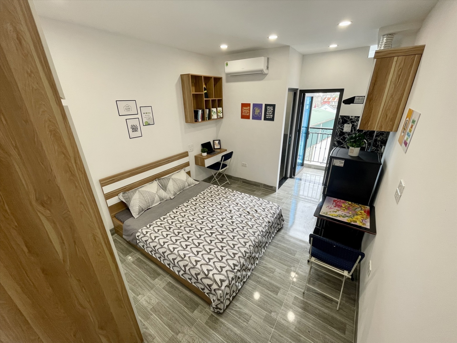 Phòng trọ Studio 24m2 tại Airstay Hoàng Mai - Hoàng Mai - Phòng ngủ